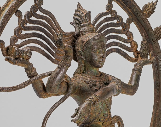 Large Shiva Statue - Antique Indian Style Bronze Dancing Shiva statue as Lord Nataraja - 67cm(27") Tall