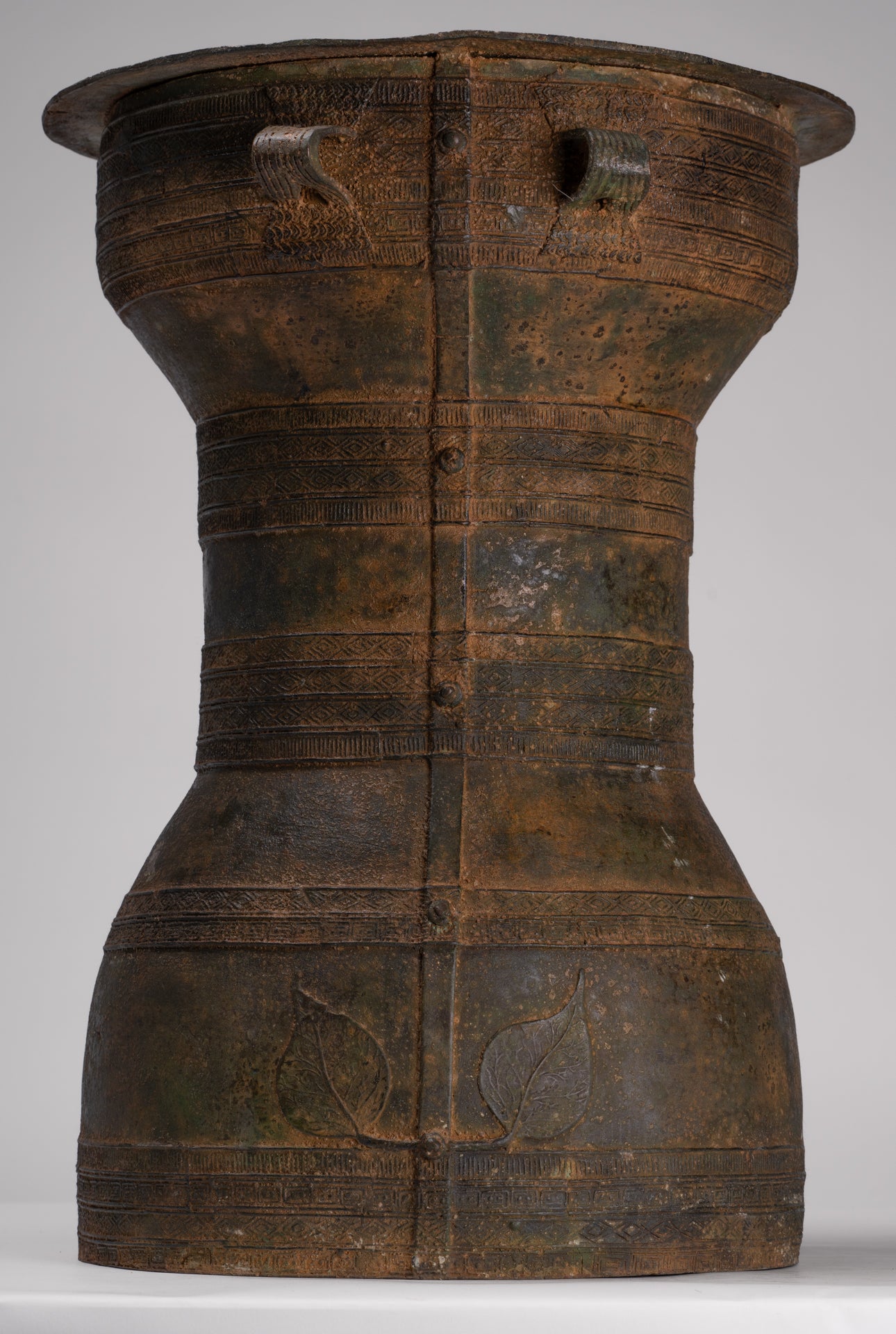 Vietnamese Rain Drum - Antique Vietnamese Style Bronze Free Standing Rain Drum - 47cm/19"