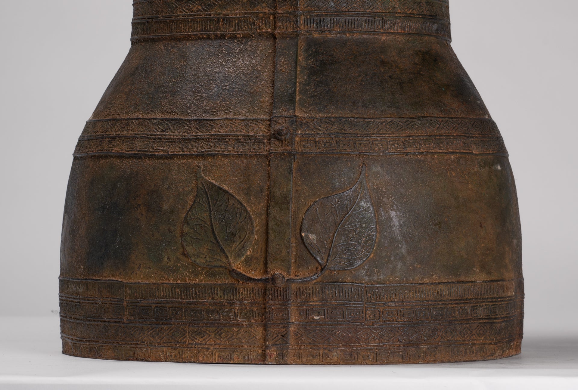 Vietnamese Rain Drum - Antique Vietnamese Style Bronze Free Standing Rain Drum - 47cm/19"