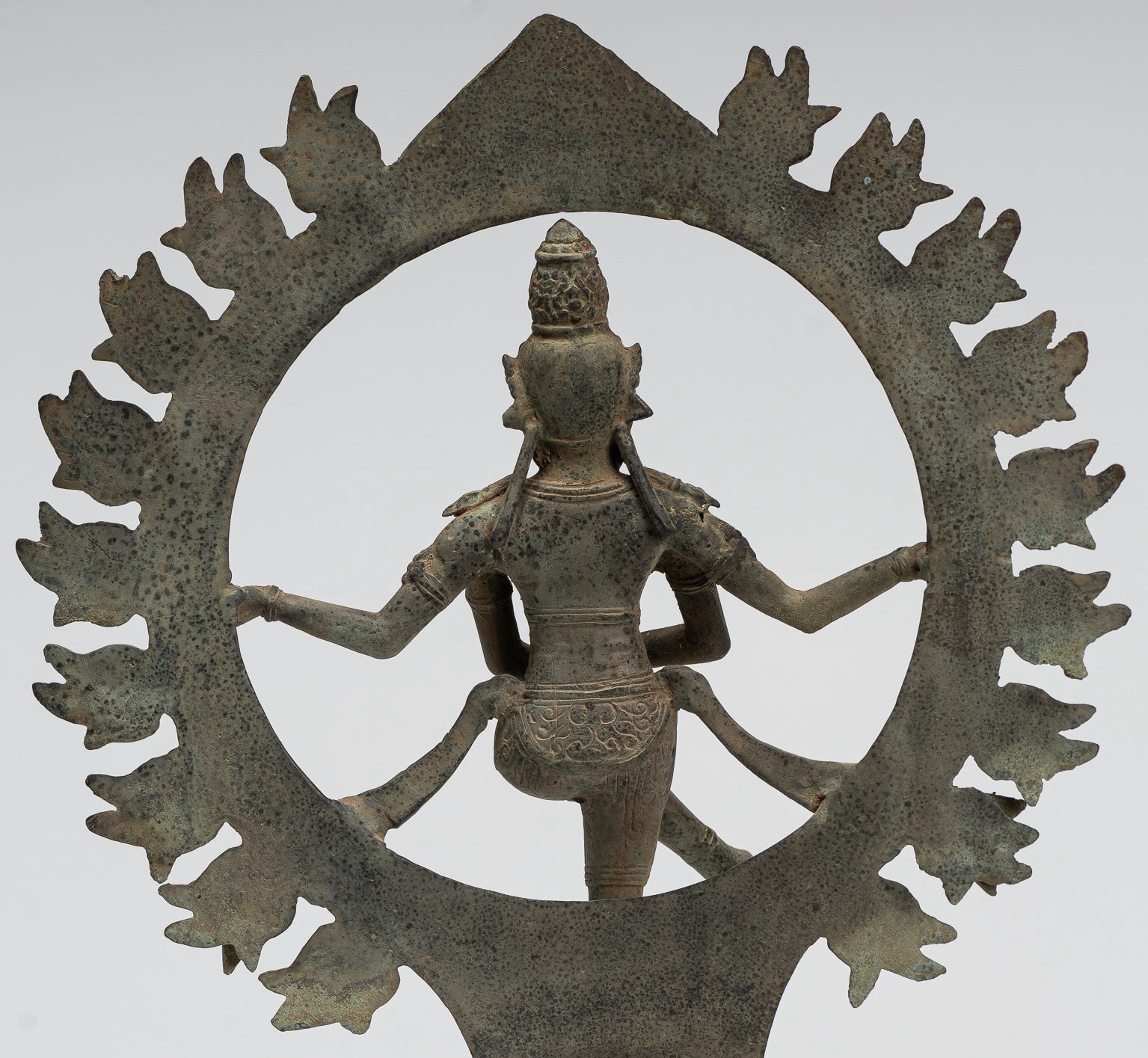 Shiva Statue - Antique Javanese Style Bronze Dancing Shiva statue as Lord Nataraja - 29cm(12") Tall