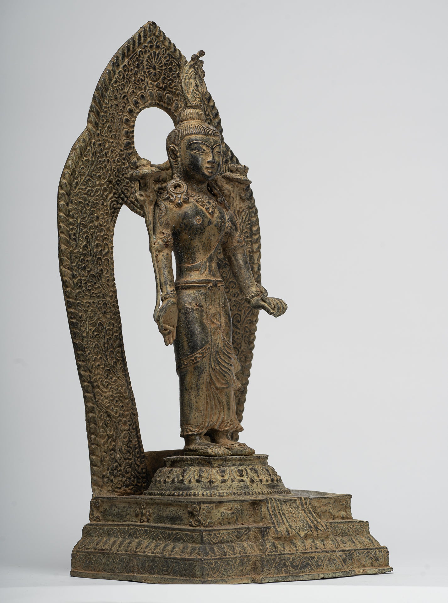 Bodhisattva Statue -Antique Indonesian Style Javanese Avalokiteshvara Bodhisattva Statue - 42cm/17"
