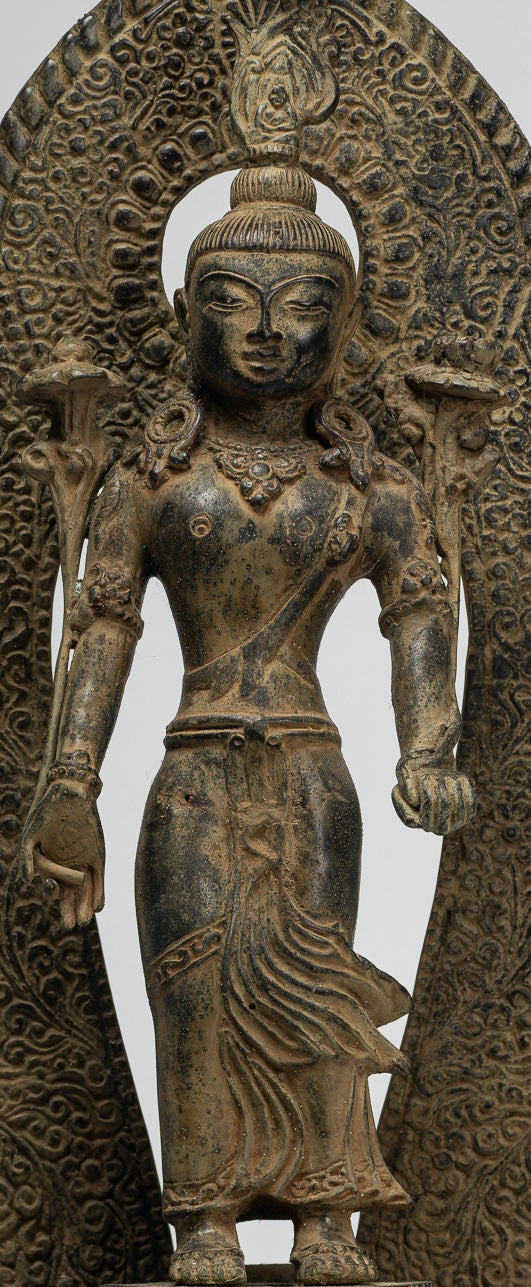 Bodhisattva Statue -Antique Indonesian Style Javanese Avalokiteshvara Bodhisattva Statue - 42cm/17"
