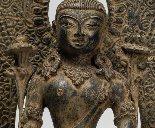 Bodhisattva Statue -Antique Indonesian Style Javanese Avalokiteshvara Bodhisattva Statue - 42cm/17"