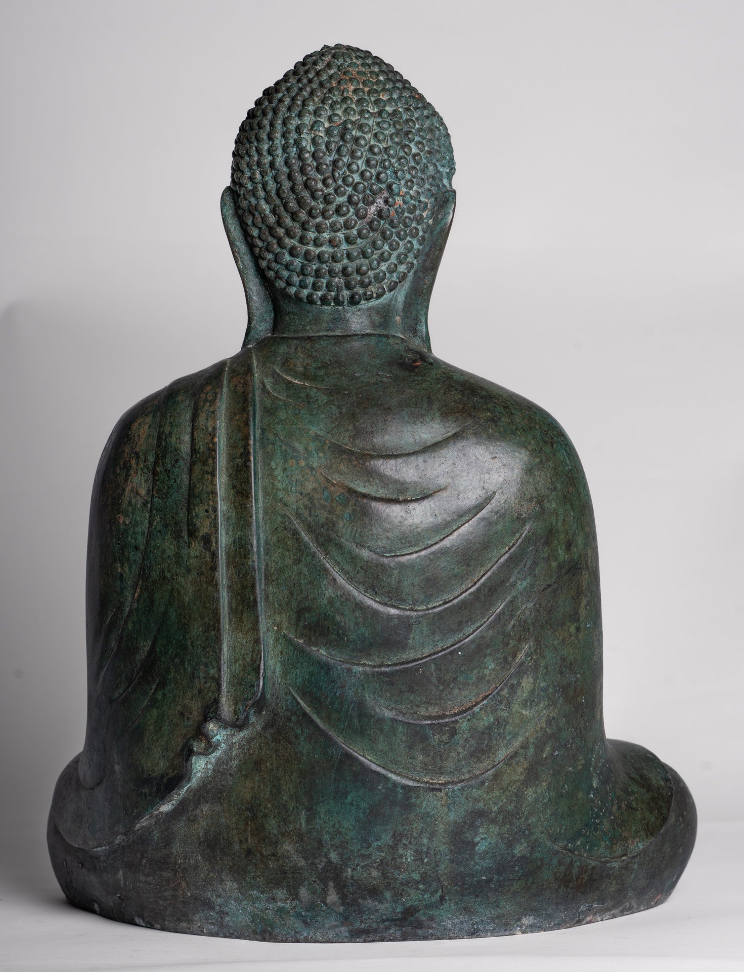 Japanese Buddha - Antique Japanese Style Bronze Seated Meditation Amitabha Buddha Statue - 38cm/15"