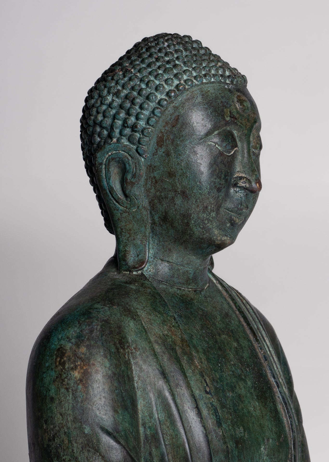 Japanese Buddha - Antique Japanese Style Bronze Seated Meditation Amitabha Buddha Statue - 38cm/15"
