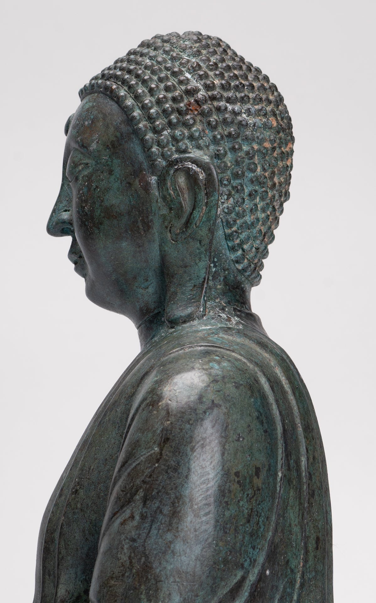 Japanese Buddha - Antique Japanese Style Bronze Seated Meditation Amitabha Buddha Statue - 38cm/15"