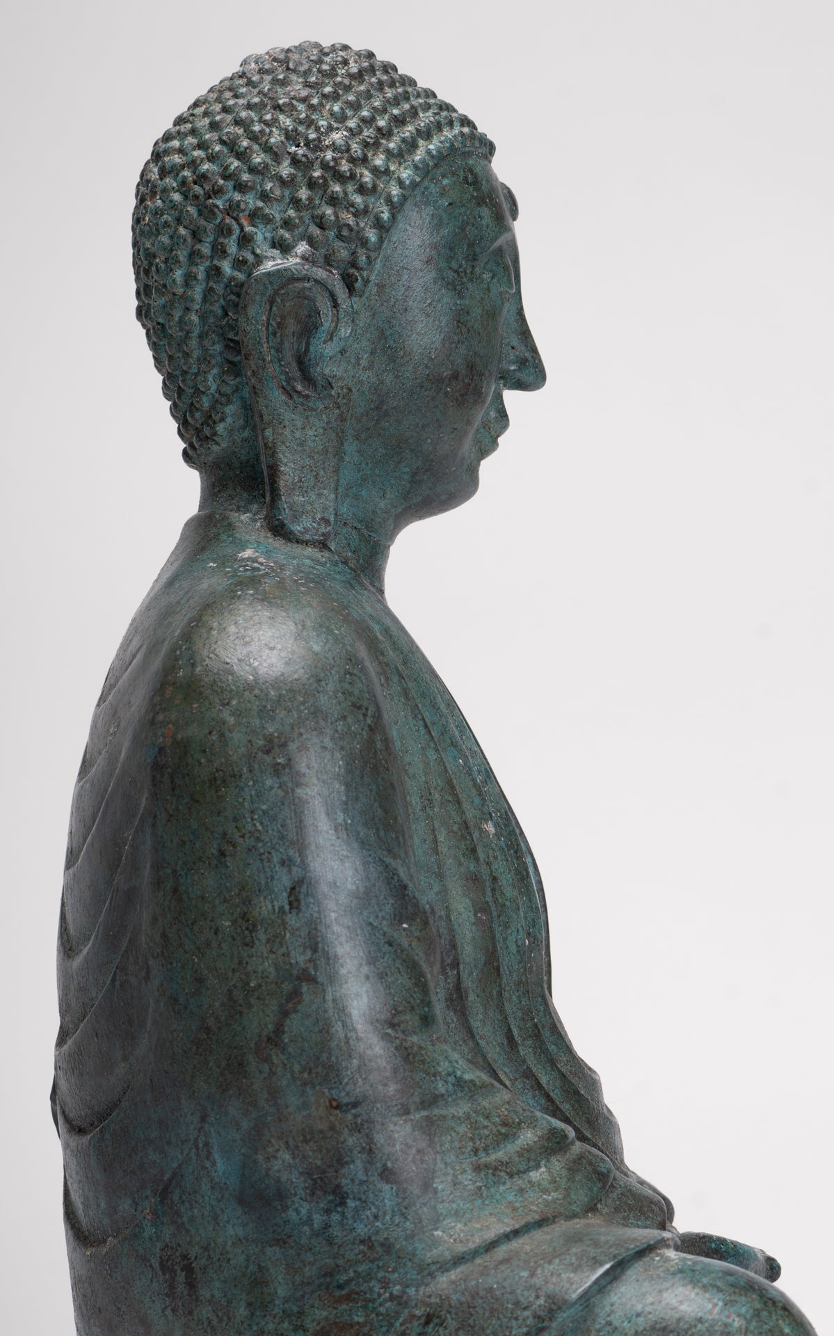 Japanese Buddha - Antique Japanese Style Bronze Seated Meditation Amitabha Buddha Statue - 38cm/15"