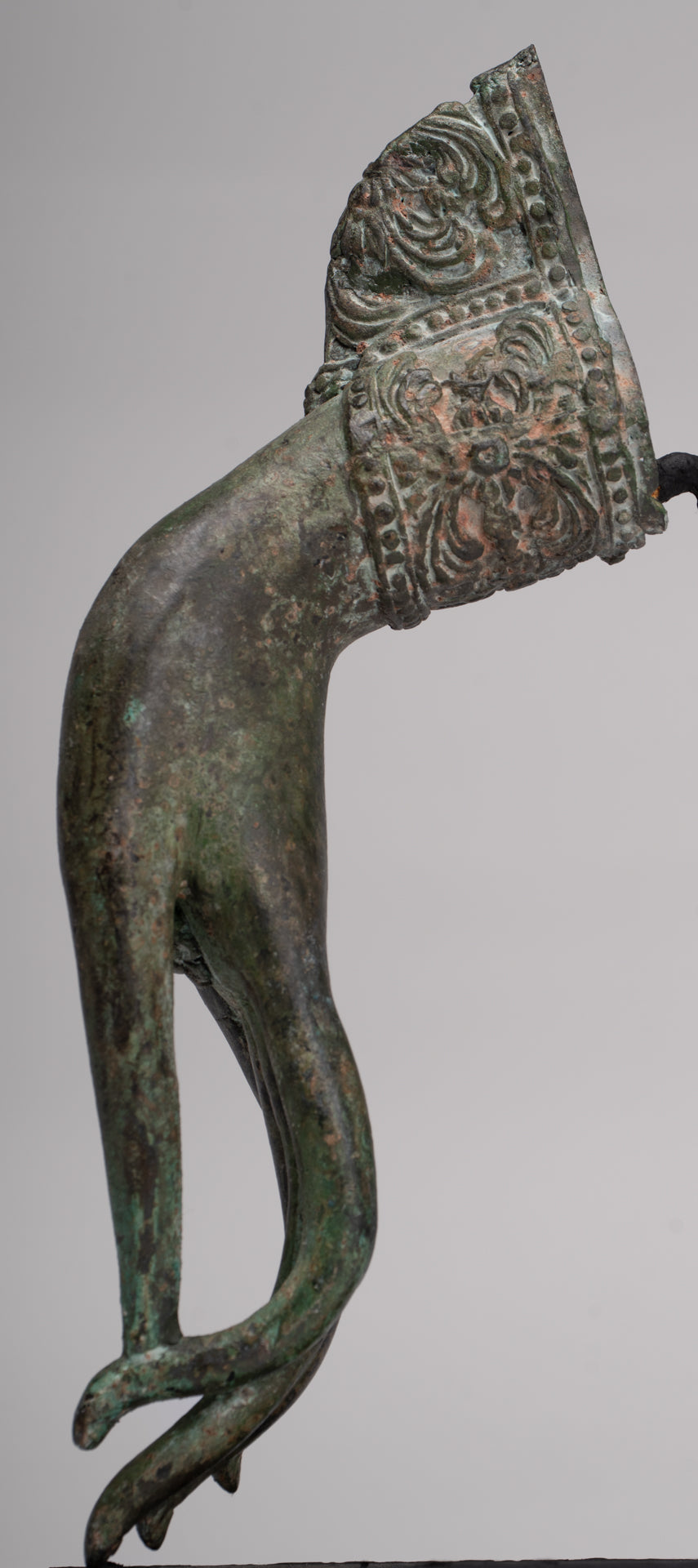 Mounted Antique Thai Style Southeast Asia Bronze Thai Teaching Hand - 30cm/12"