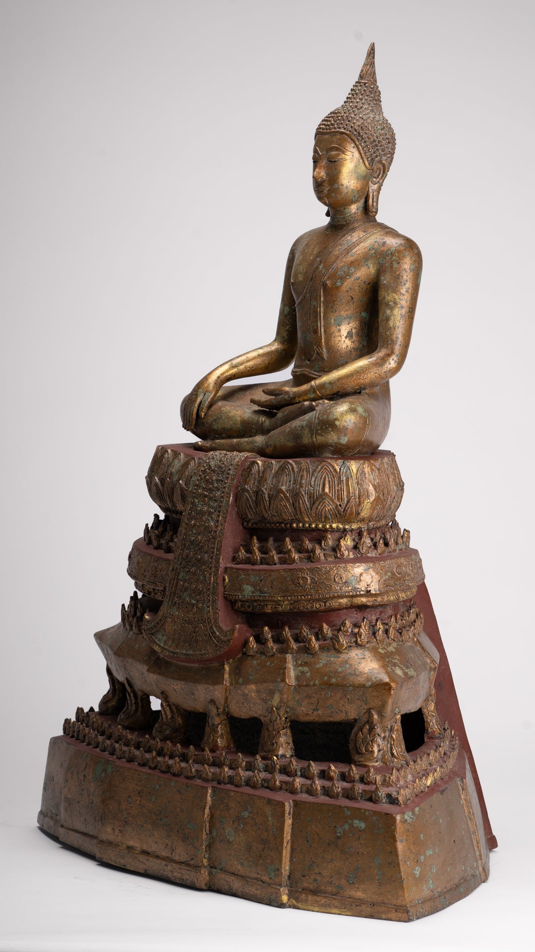Buddha Statue - Antique Sukhothai Style Thai Enlightenment Buddha Statue - 71cm/28"