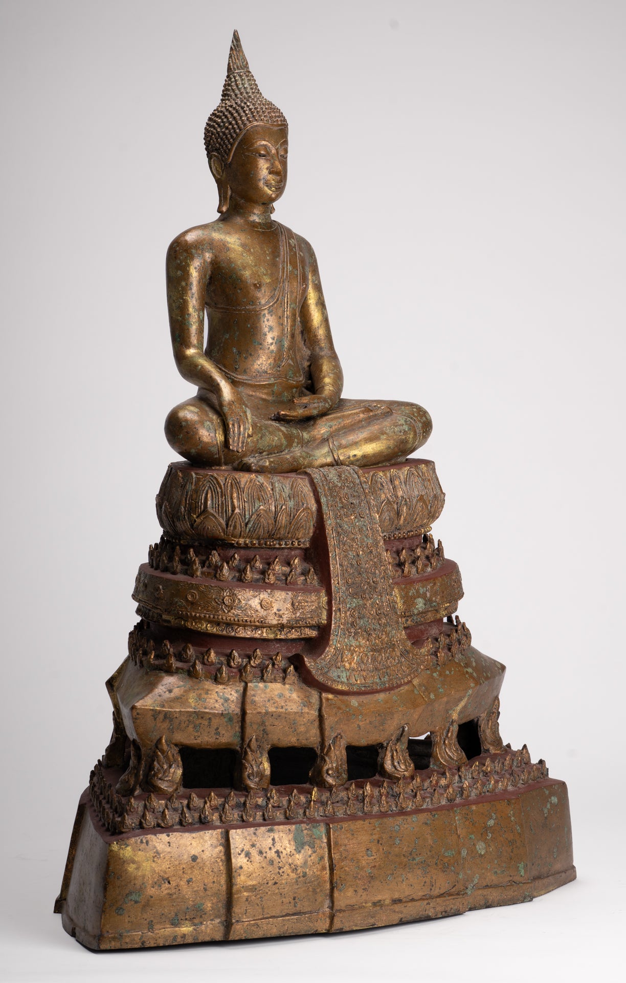 Buddha Statue - Antique Sukhothai Style Thai Enlightenment Buddha Statue - 71cm/28"