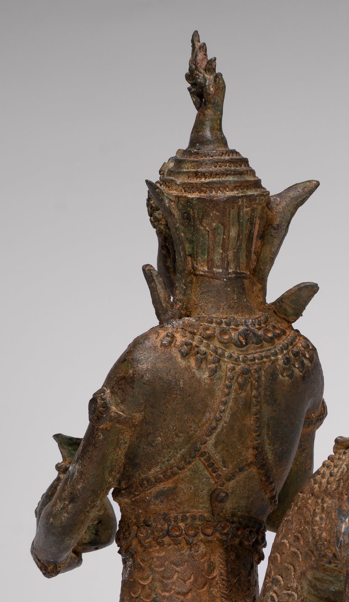 Naga Statue - Antique Thai Style Bronze Female Deity with Naga Tail Statue - 41cm/16"