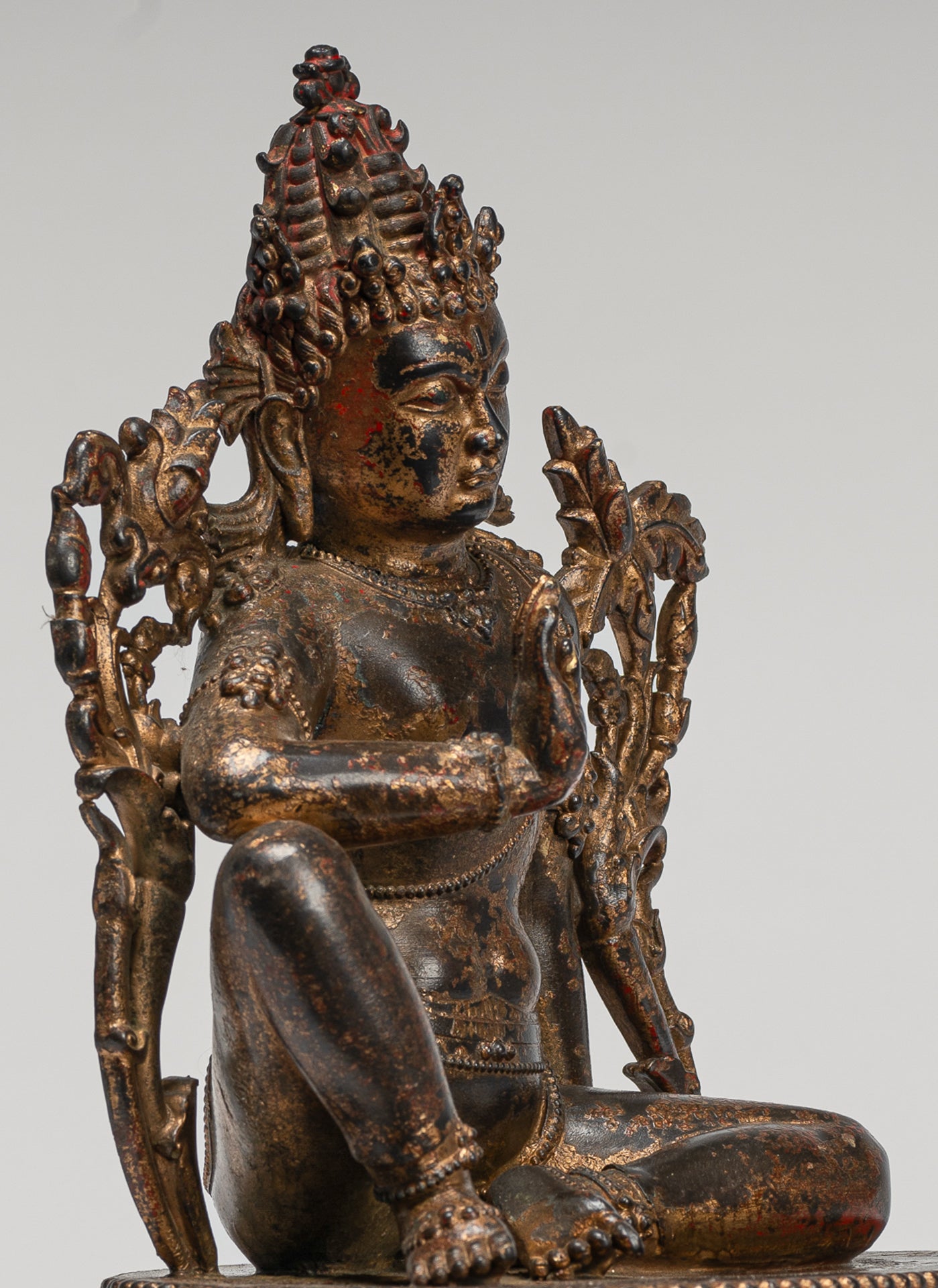 Bodhisattva Statue - Masterpiece Antique Tibetan Style Avalokiteshvara Bodhisattva Statue - 25cm/10"