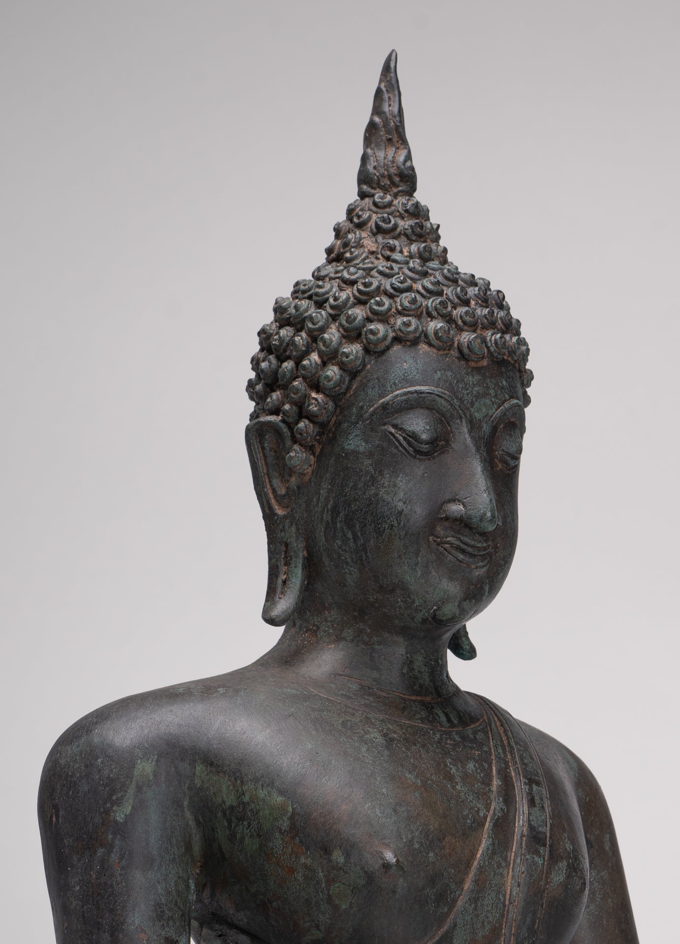 Buddha Statue - Antique Thai Style Sukhothai Enlightenment Buddha Statue - 54cm/22"