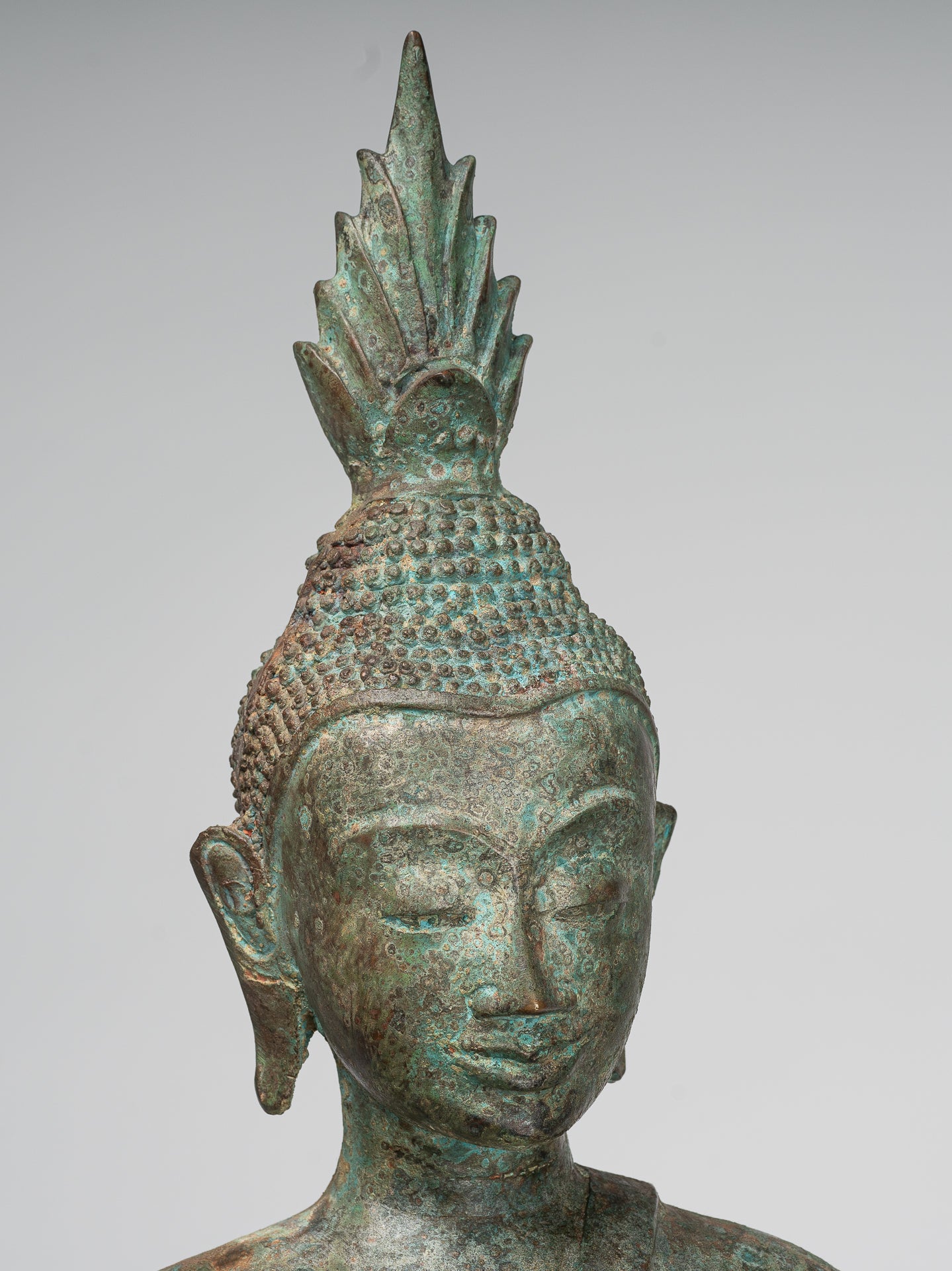 Buddha Statue - Large Antique Laos Style Meditation Buddha Statue - 71cm/28"