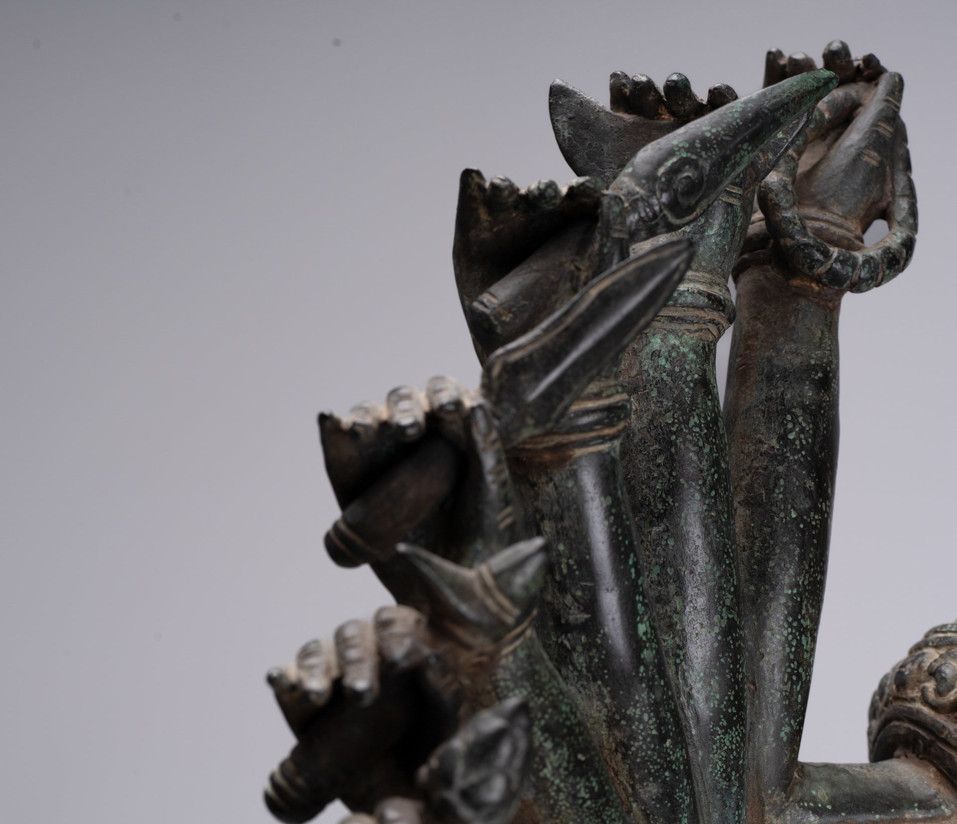 Deity Statue - Antique Khmer Style Bayon Prajnaparamita Statue / Goddess - 115cm/46"