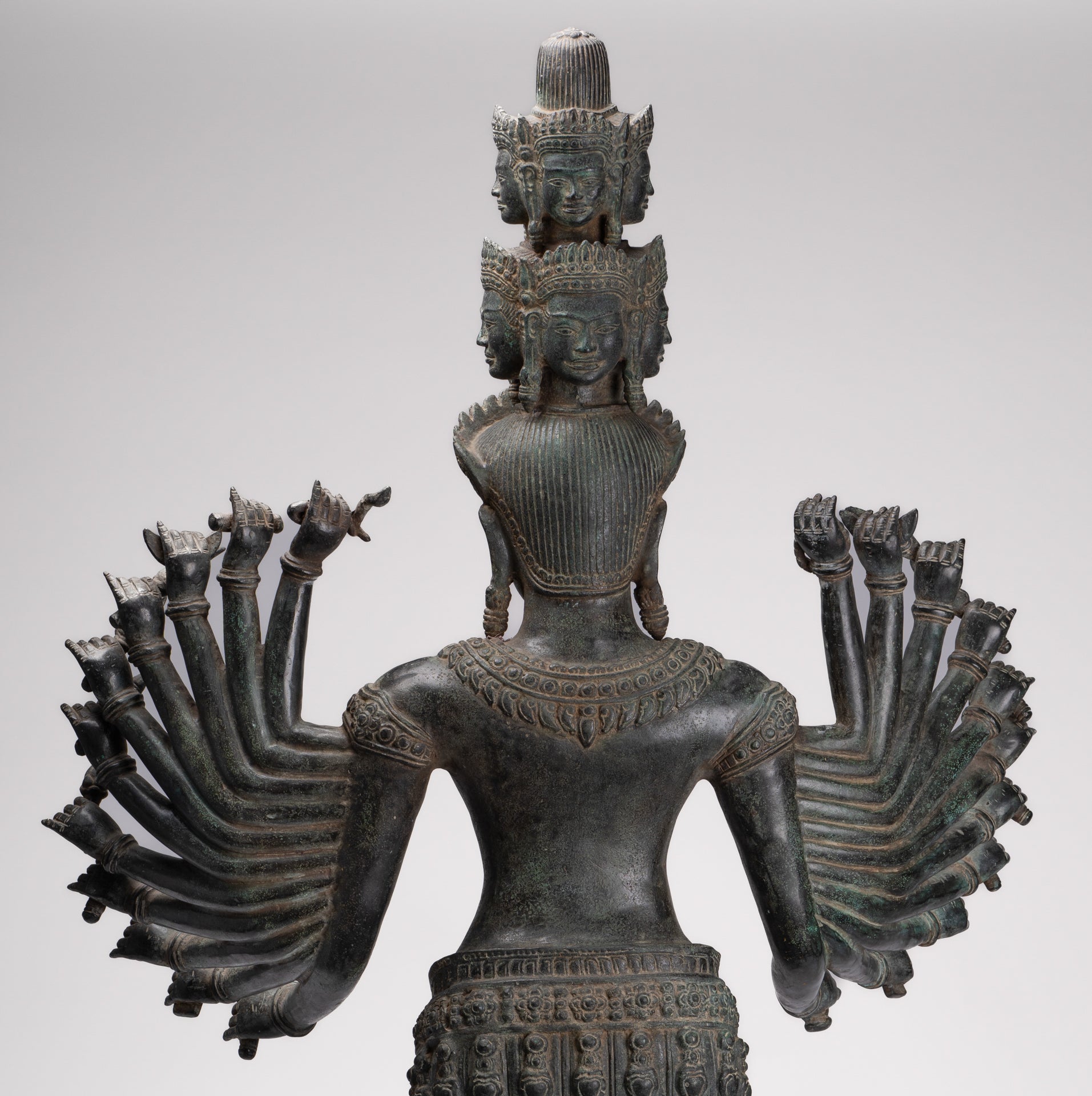 Deity Statue - Antique Khmer Style Bayon Prajnaparamita Statue / Goddess - 115cm/46"