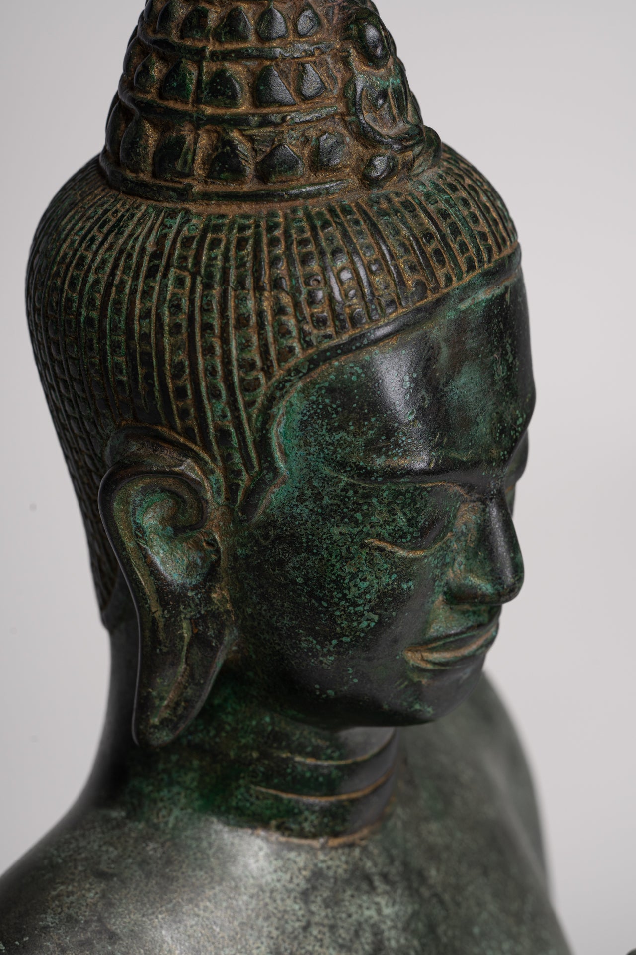 Deity Statue - Antique Khmer Style Bayon Prajnaparamita Statue / Goddess - 54cm/22"