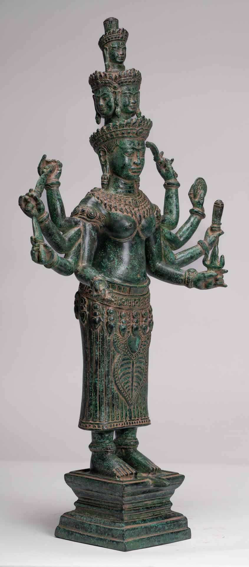 Deity Statue - Antique Khmer Style Bayon Prajnaparamita Statue / Goddess - 65cm/26"