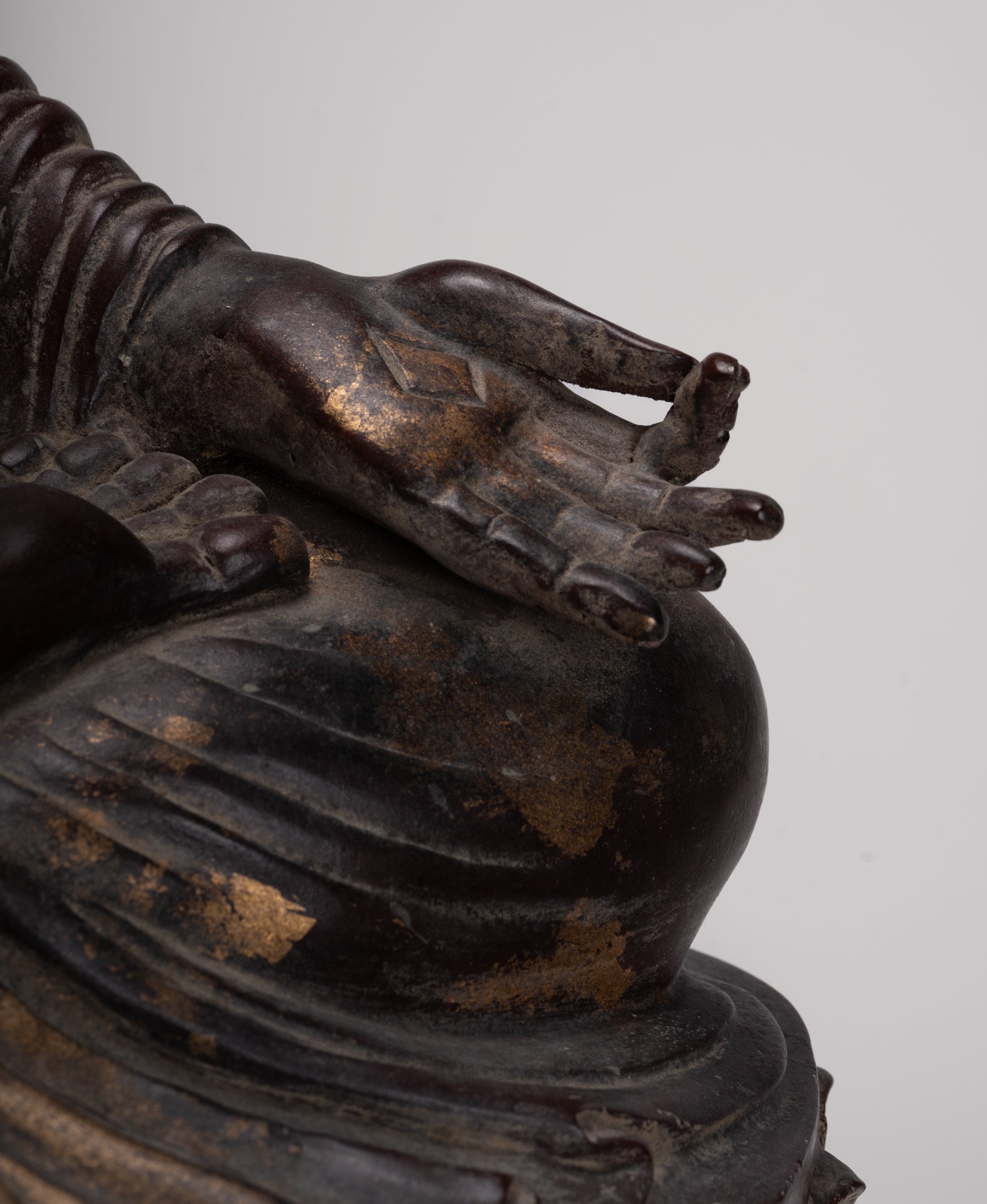 Masterpiece Buddha Statue - Antique Tibet Style Seated Teaching Buddha Statue - 88cm/35"