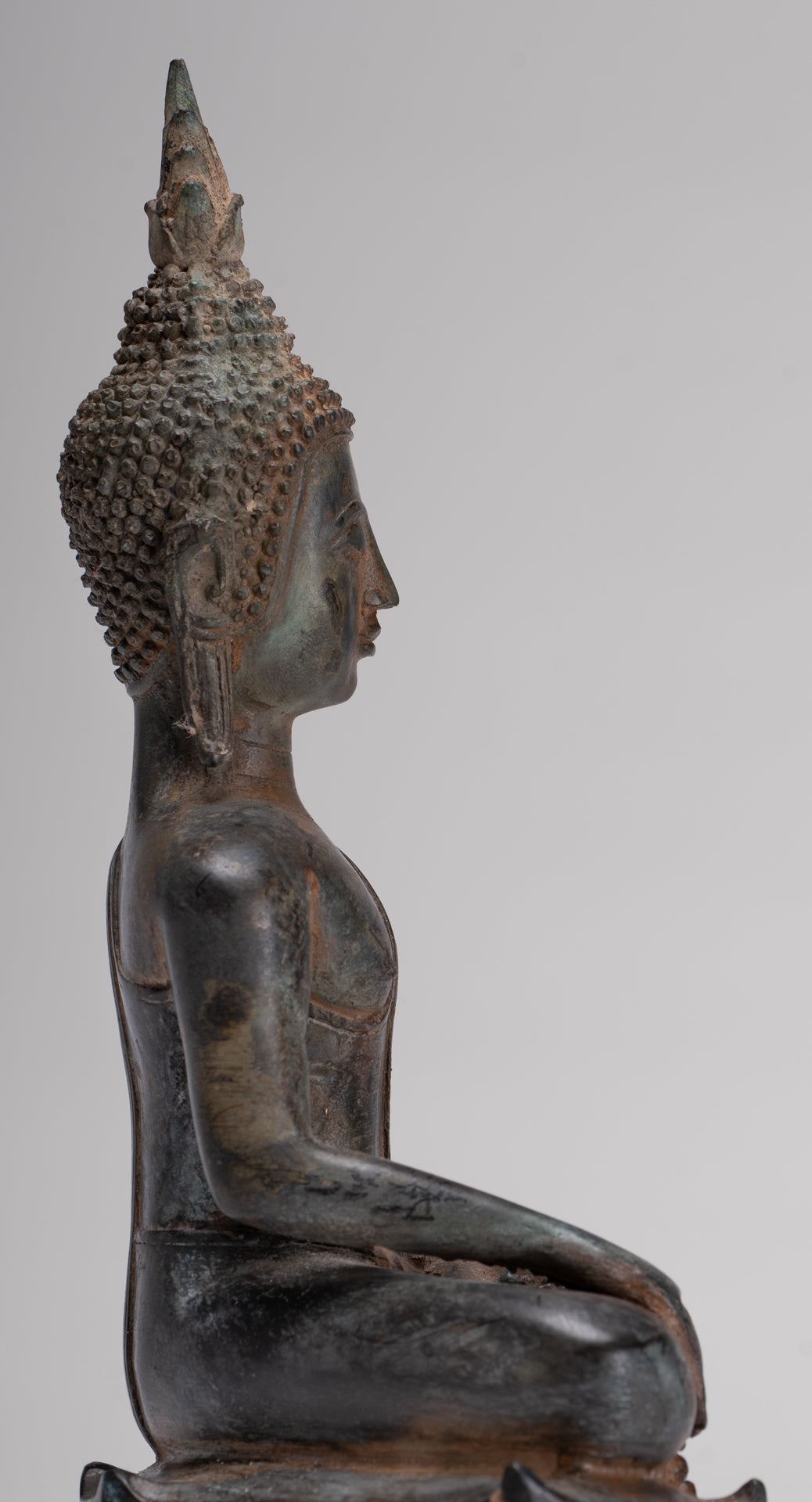 Buddha Statue - Antique Sukhothai Style Thai Enlightenment Buddha Statue - 23.5cm/9"