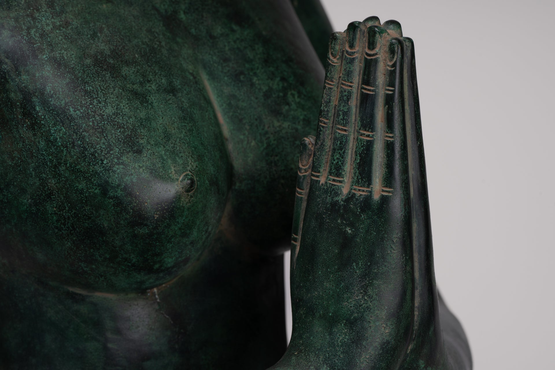 Deity Statue - Antique Khmer Style Bayon Prajnaparamita Statue / Goddess - 95cm/38"