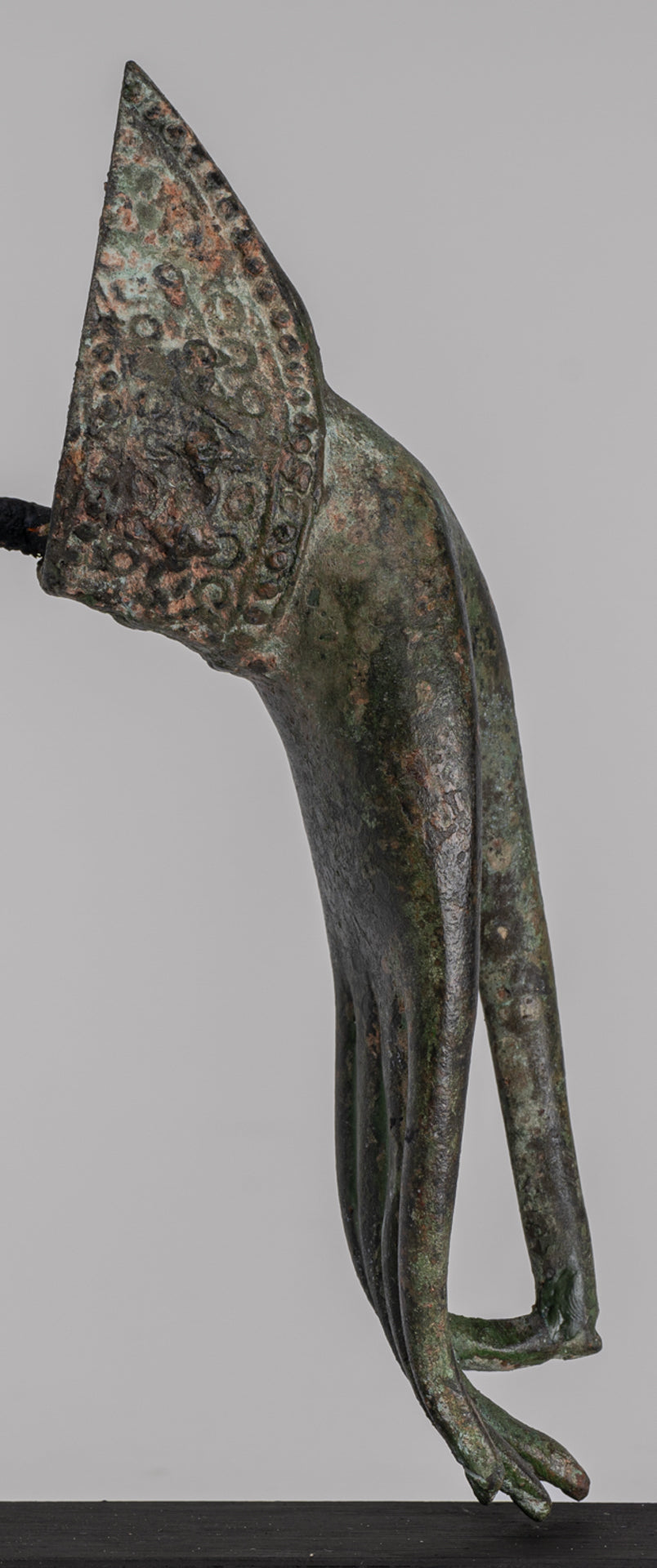 Mounted Antique Thai Style Southeast Asia Bronze Thai Teaching Hand - 19cm/8"