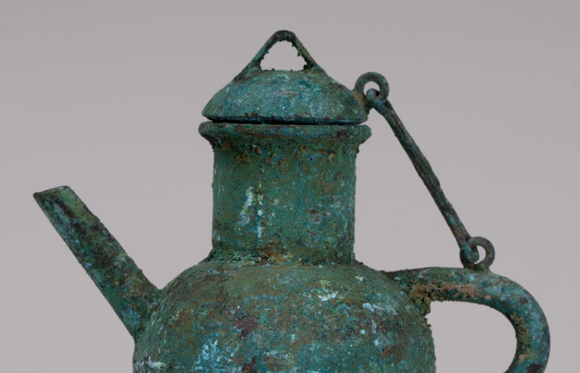 Antique Khmer Style Southeast Asian Bronze Ritual Tripod Pouring Vessel - 11cm/4"