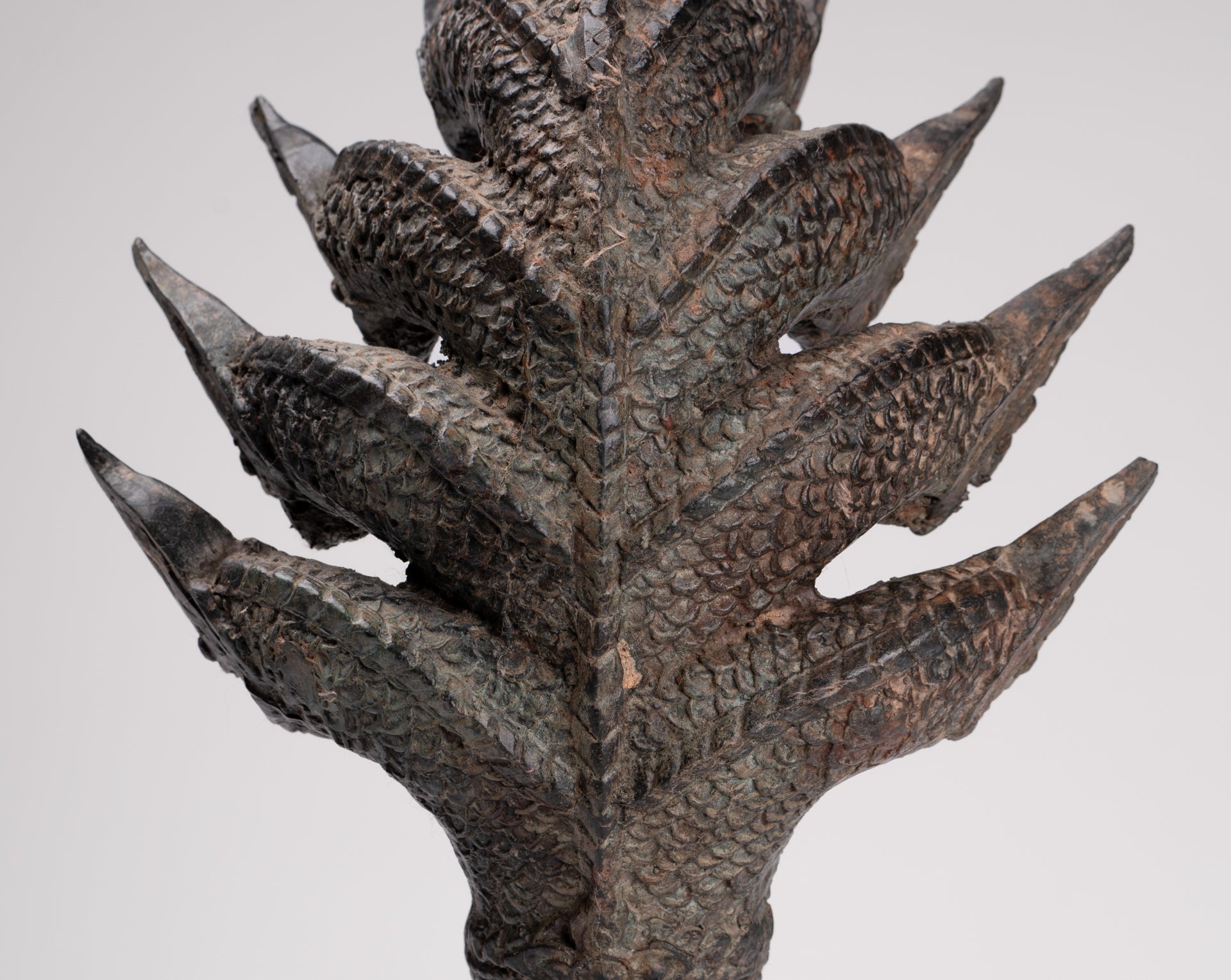 Antique Thai Style Bronze Nine Head Protective Naga, Snake or Serpent Statue - 35cm/14"