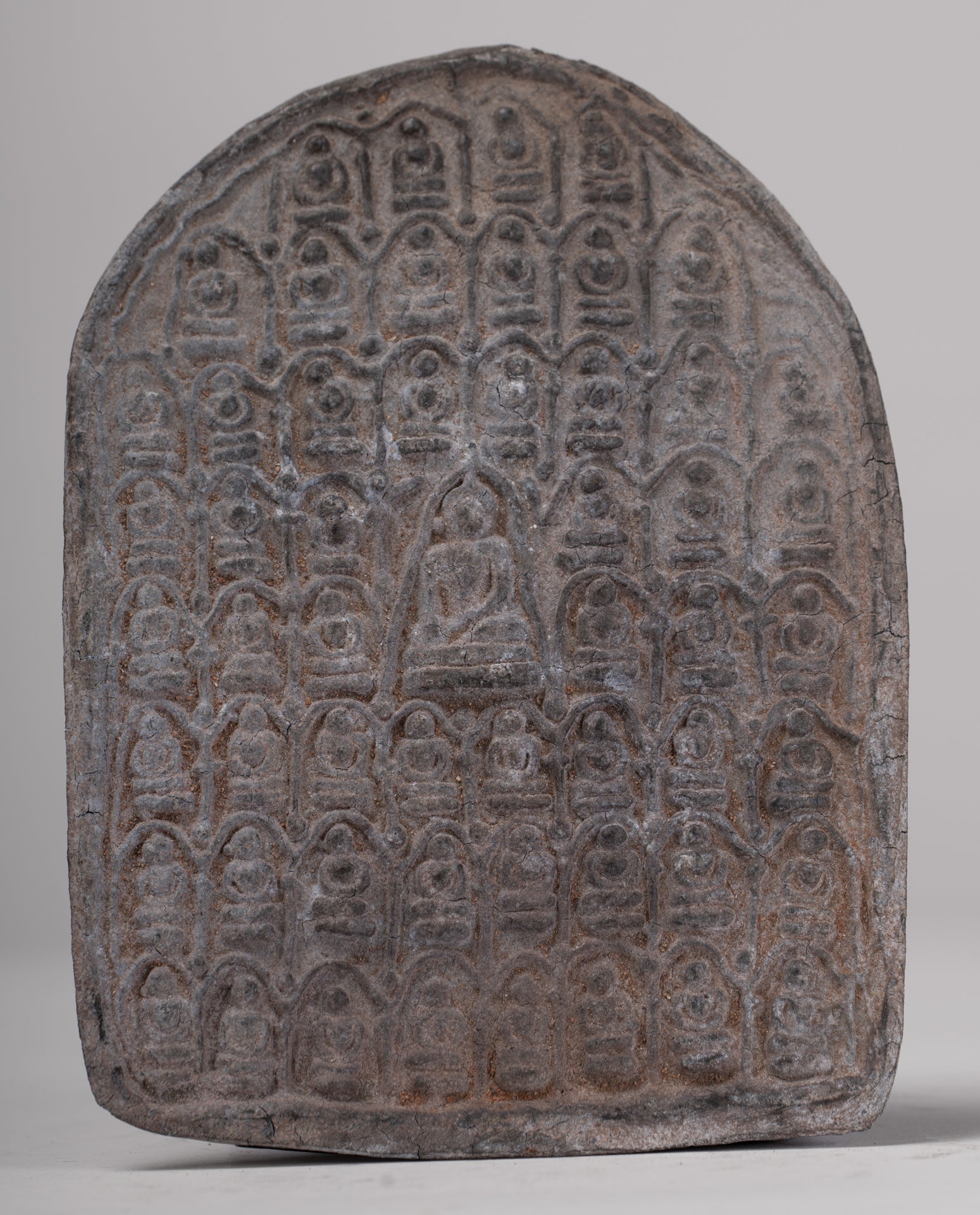 Votive Panel - Antique Thai Style Bronze Meditation Buddha Votive Panel - 15cm/6"