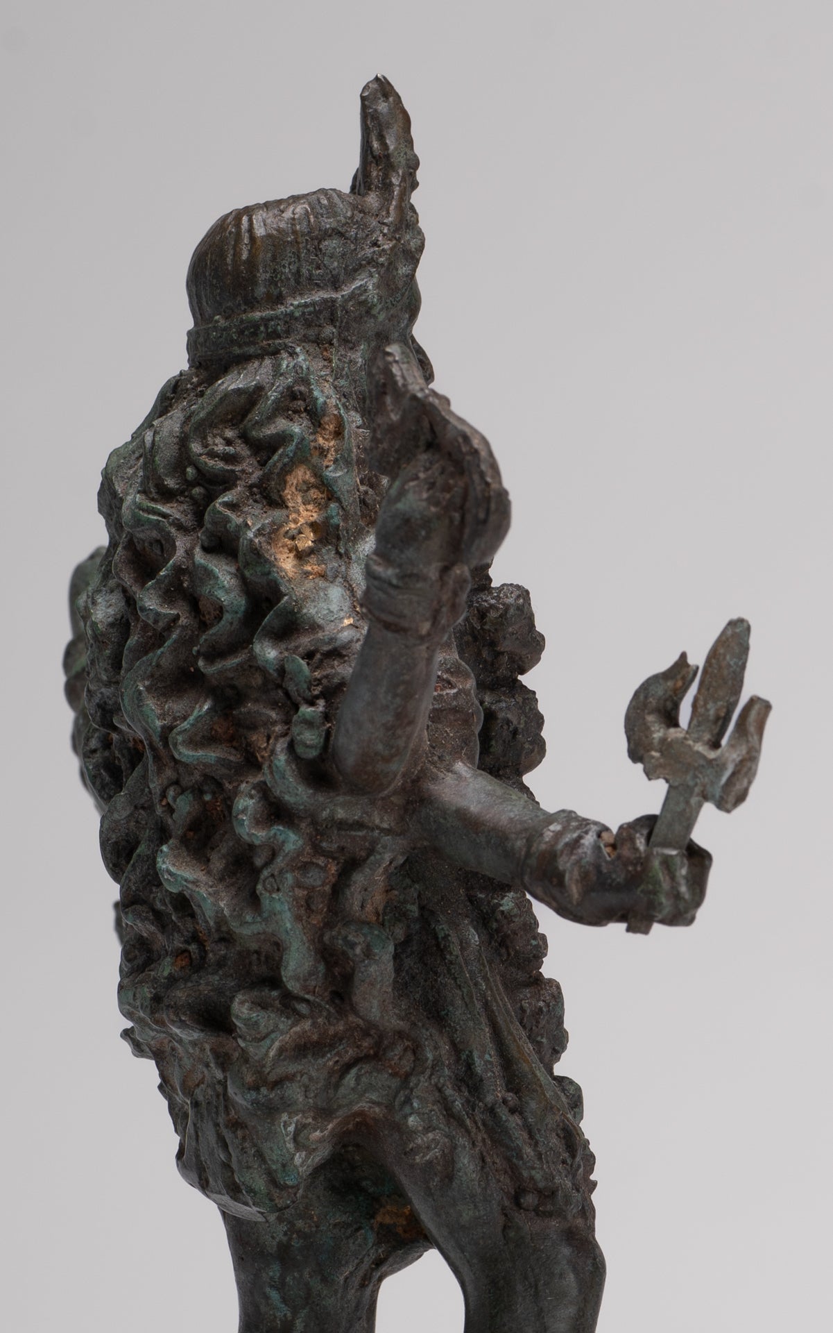 Kali Statue - Antique Indian Style Standing Bronze Kali or Mahakali Statue - 19cm/8"