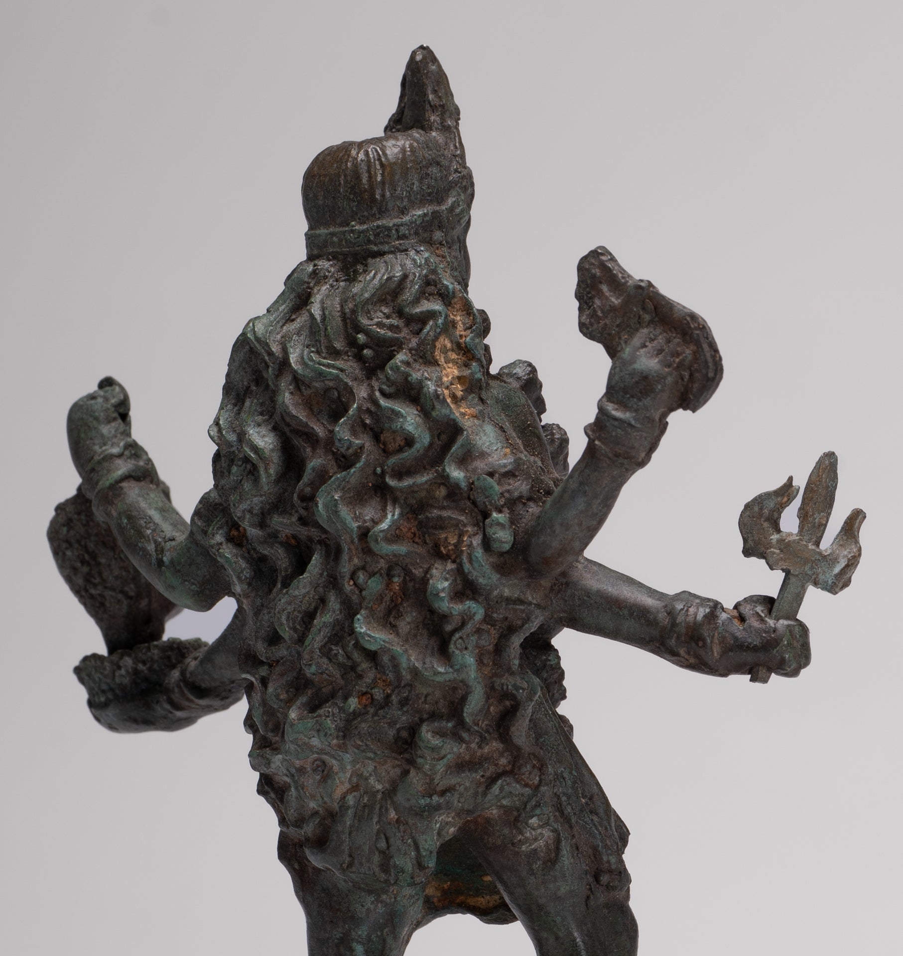 Kali Statue - Antique Indian Style Standing Bronze Kali or Mahakali Statue - 19cm/8"