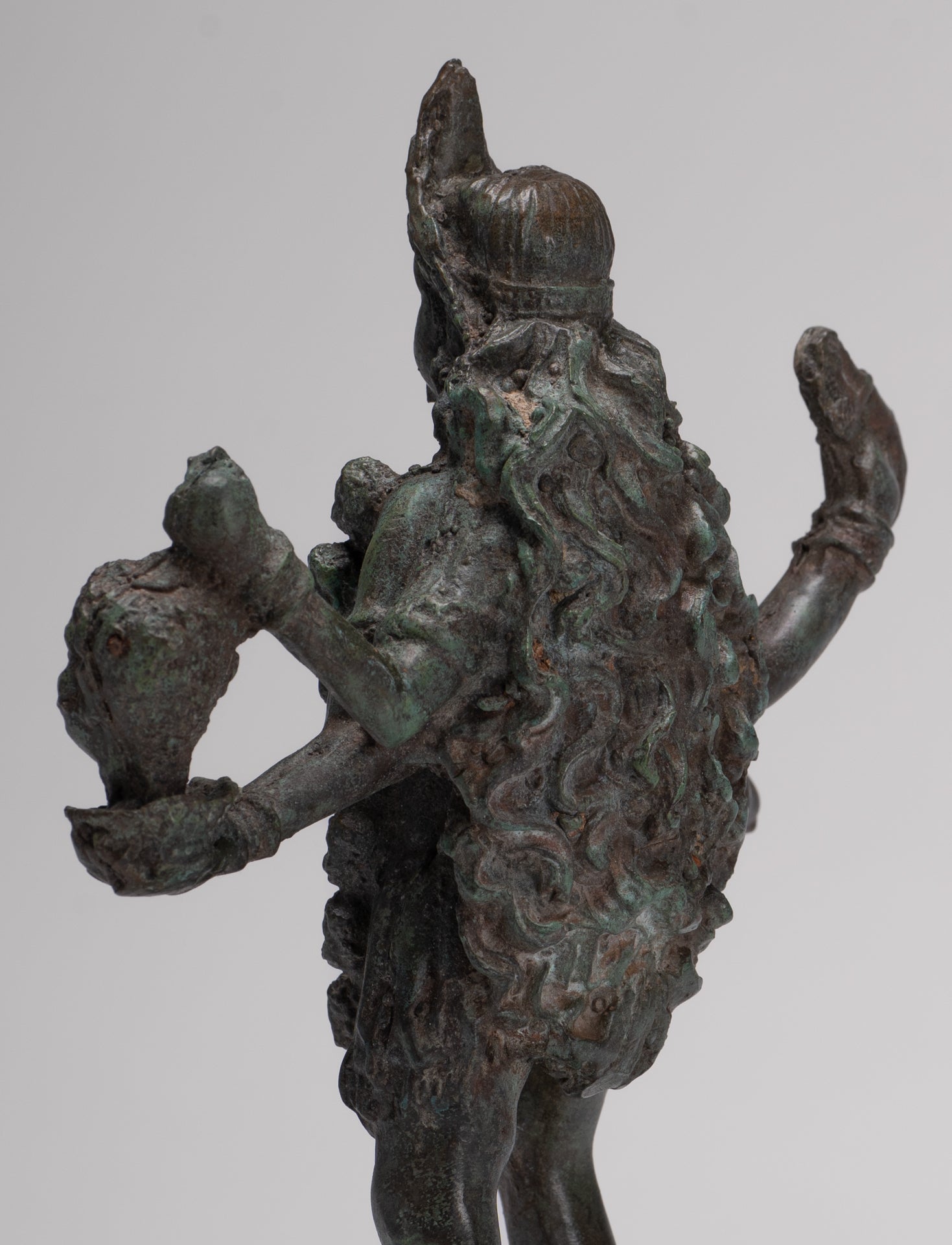 Kali Statue - Antique Indian Style Standing Bronze Kali or Mahakali Statue - 19cm/8"