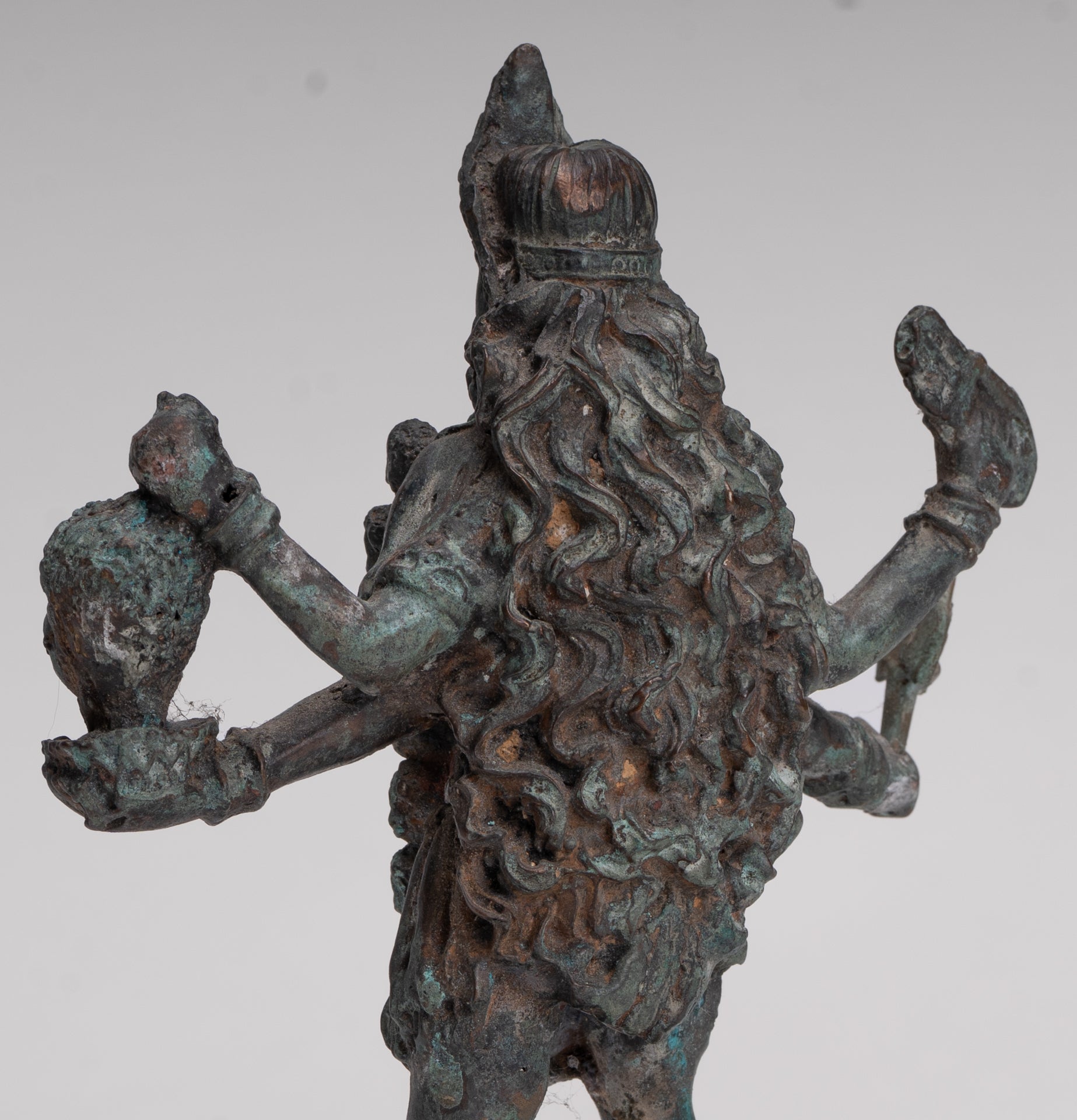 Kali Statue - Antique Indian Style Standing Bronze Kali or Mahakali Statue - 20cm/8"