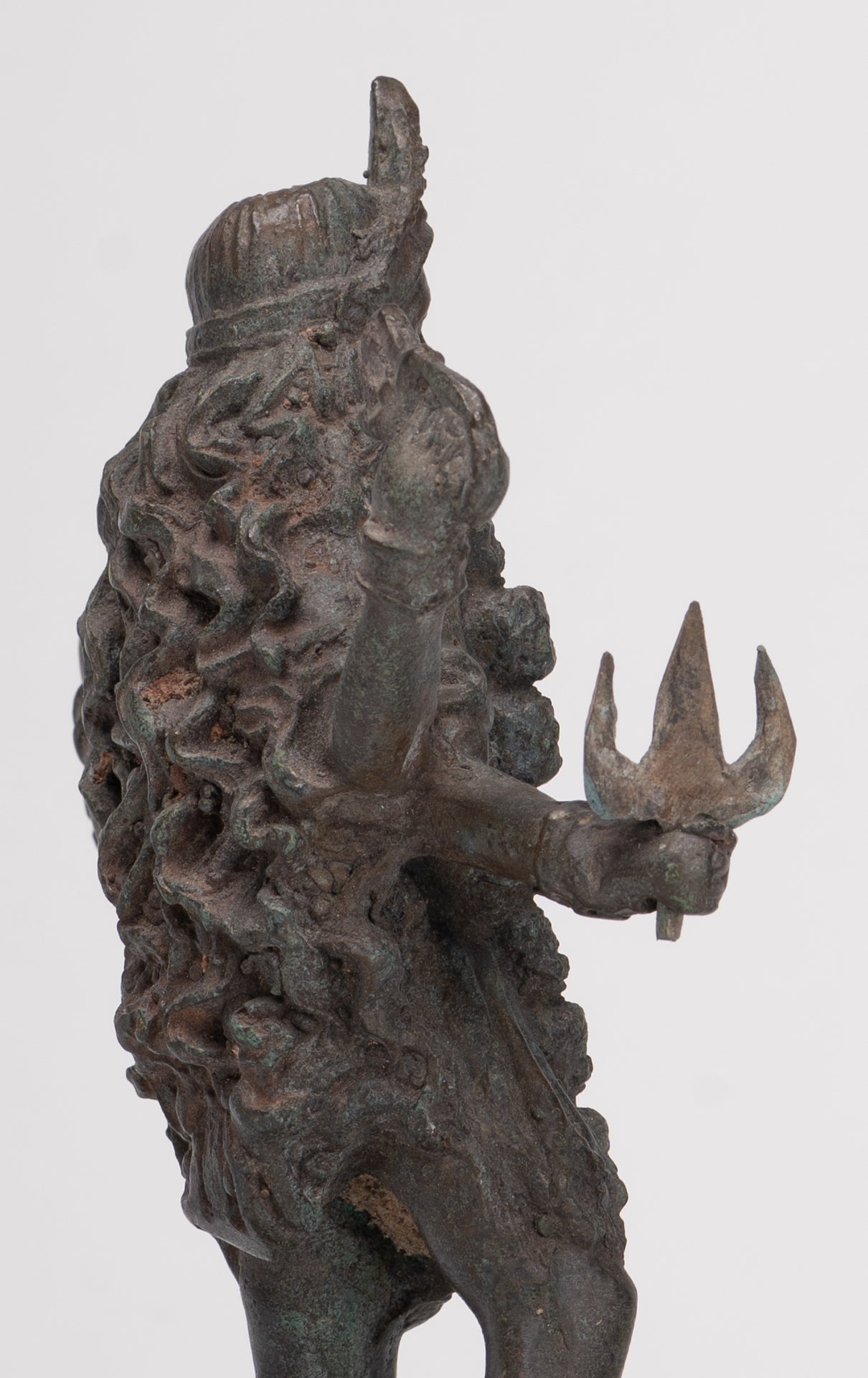 Kali Statue - Antique Indian Style Standing Bronze Kali or Mahakali Statue - 19cm/8"