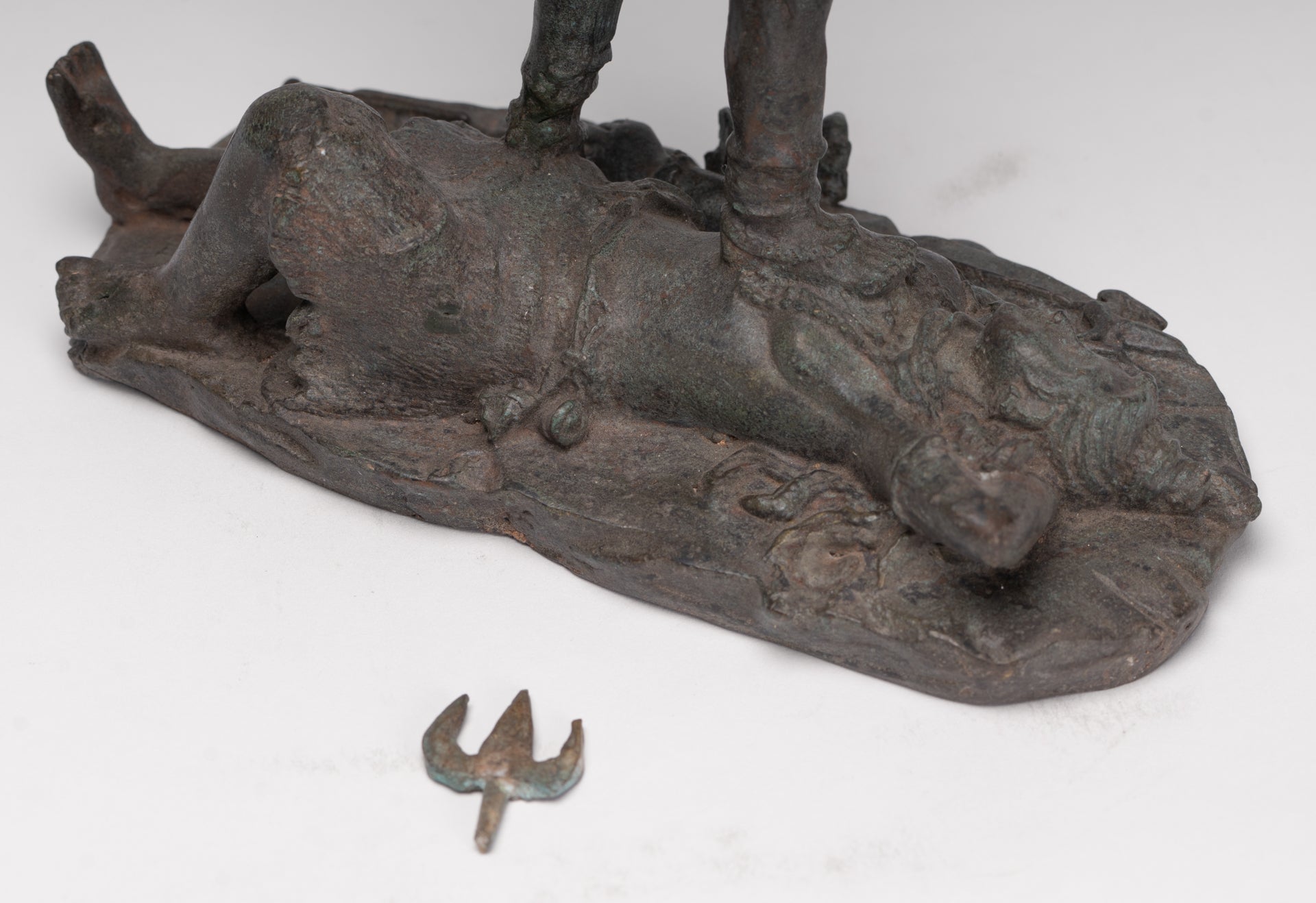 Kali Statue - Antique Indian Style Standing Bronze Kali or Mahakali Statue - 19cm/8"