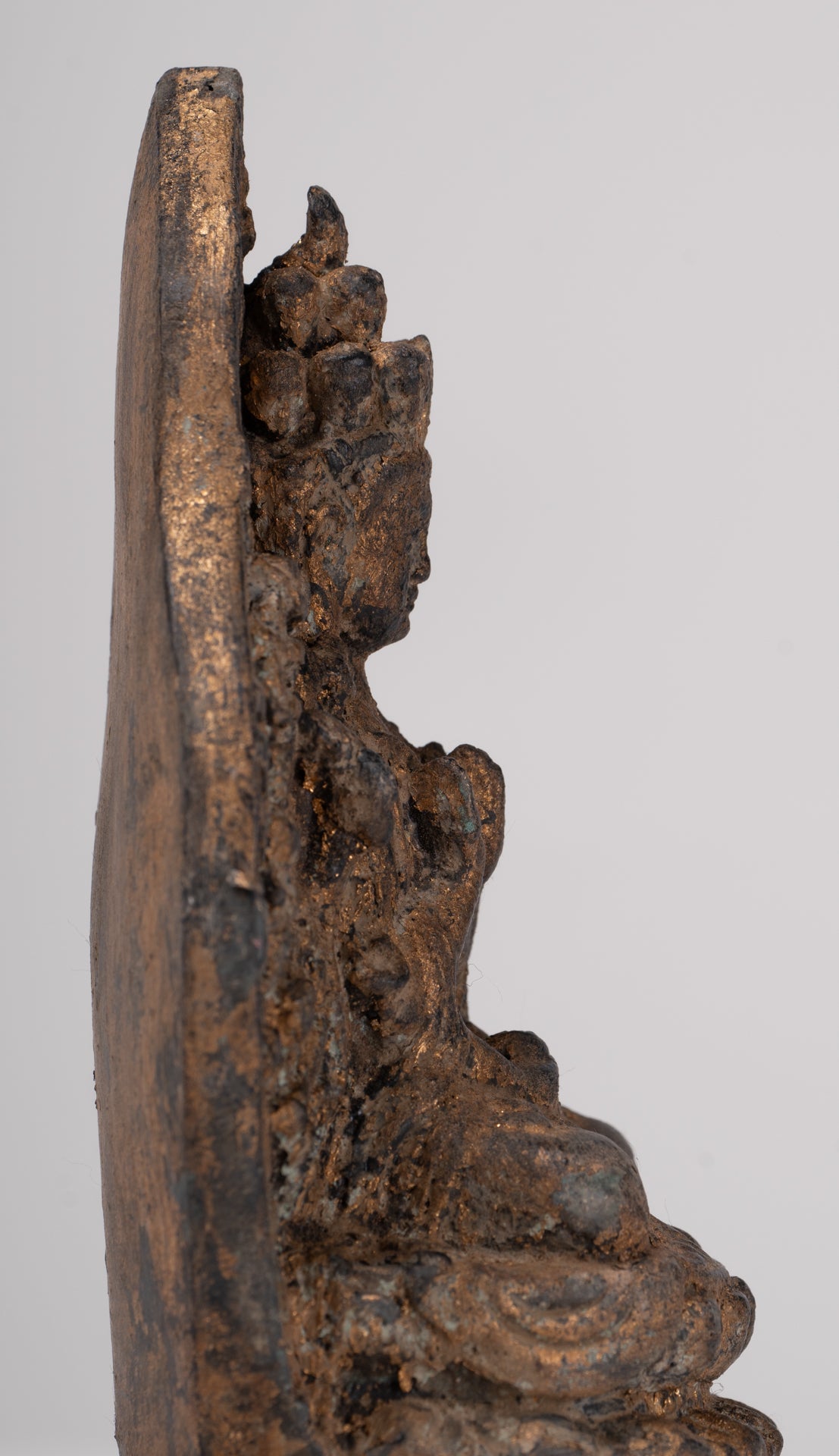 Bodhisattva Statue - Antique Khmer Style 1000 Arm Avaloketishvara Bodhisattva Statue - 17.5cm/7"