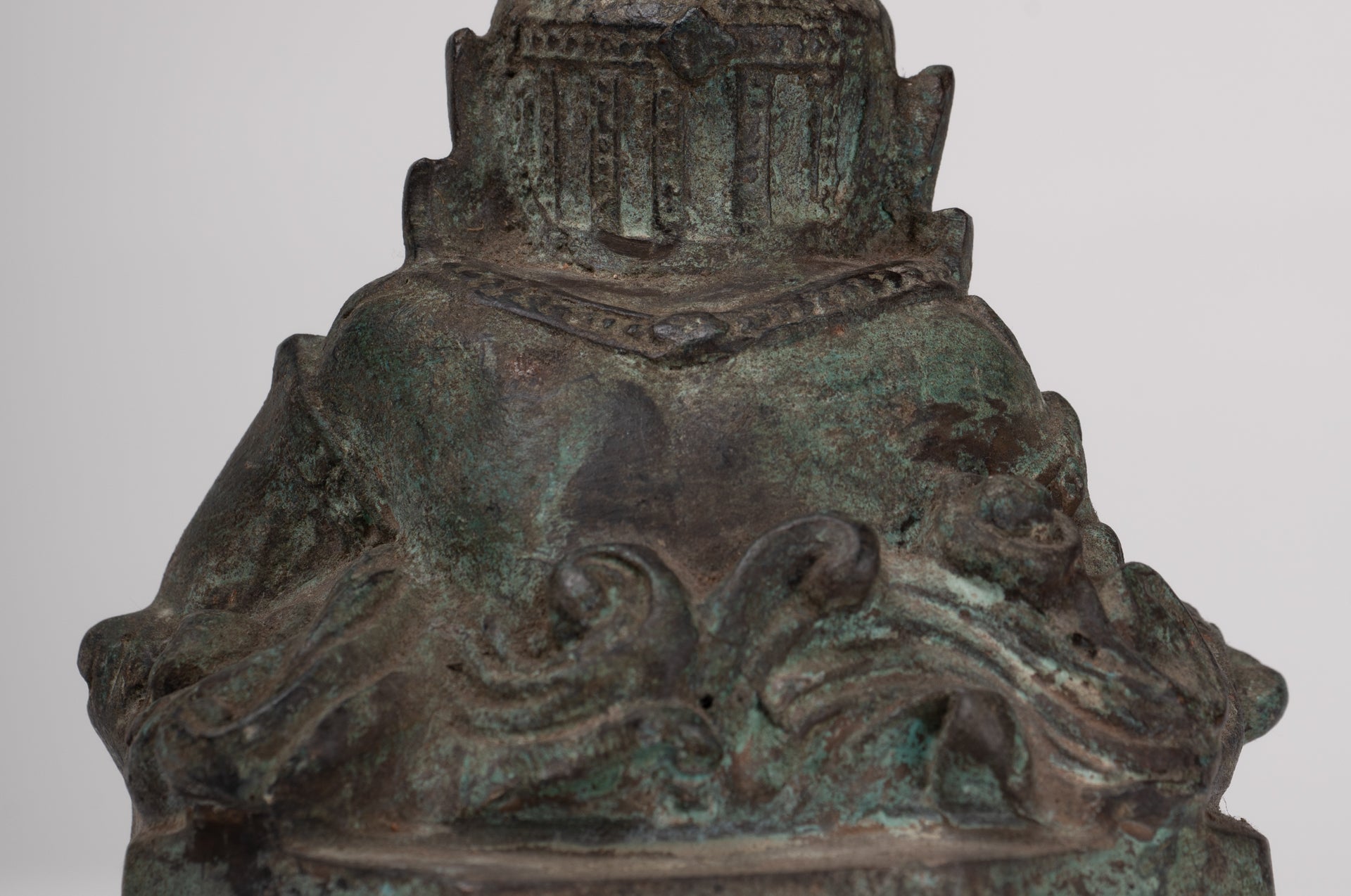 Phra Rahu Statue - Antique Thai Style God of Eclipses and Protection Phra Rahu Statue - 17.5cm/7"