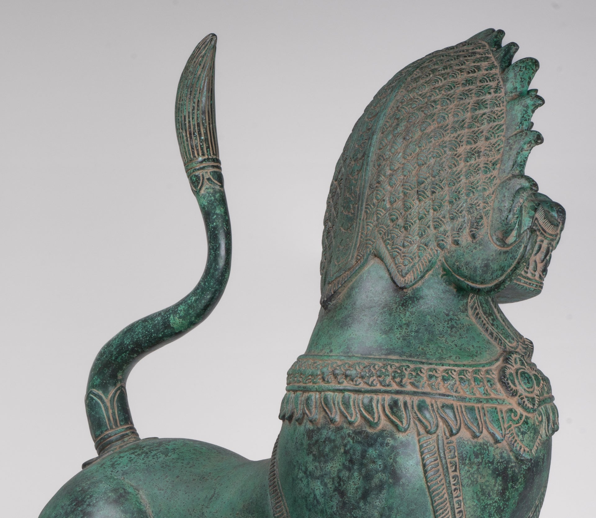 Antique Chinese Style Temple Guardian Lion Foo Dogs Imperial Lion - 66cm/26" (Pair)