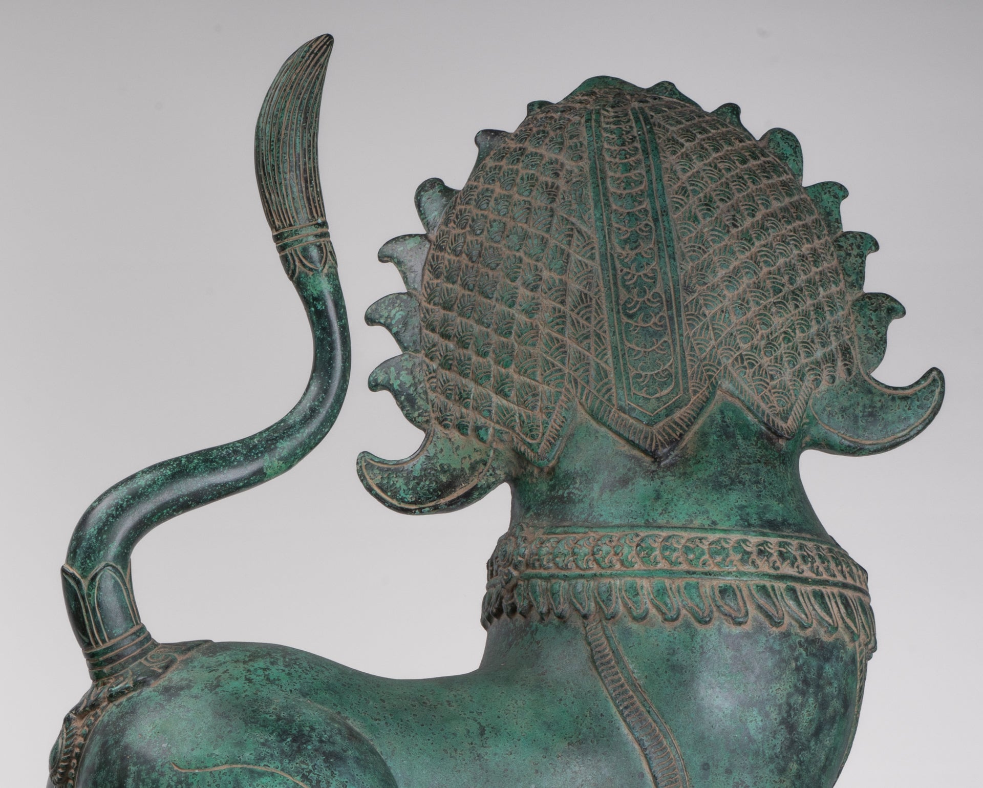 Antique Chinese Style Temple Guardian Lion Foo Dogs Imperial Lion - 66cm/26" (Pair)