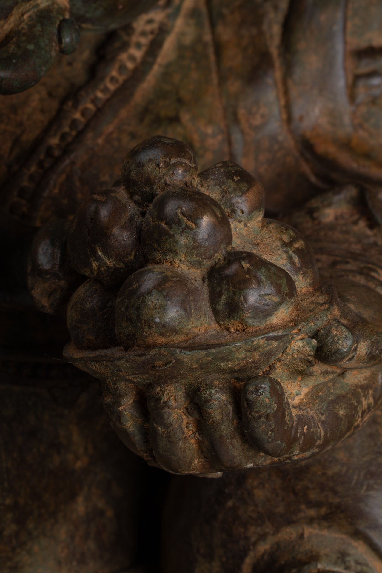 Ganesh - Antique Thai Style Bronze Reclining Ganesha Statue - 47cm/19"