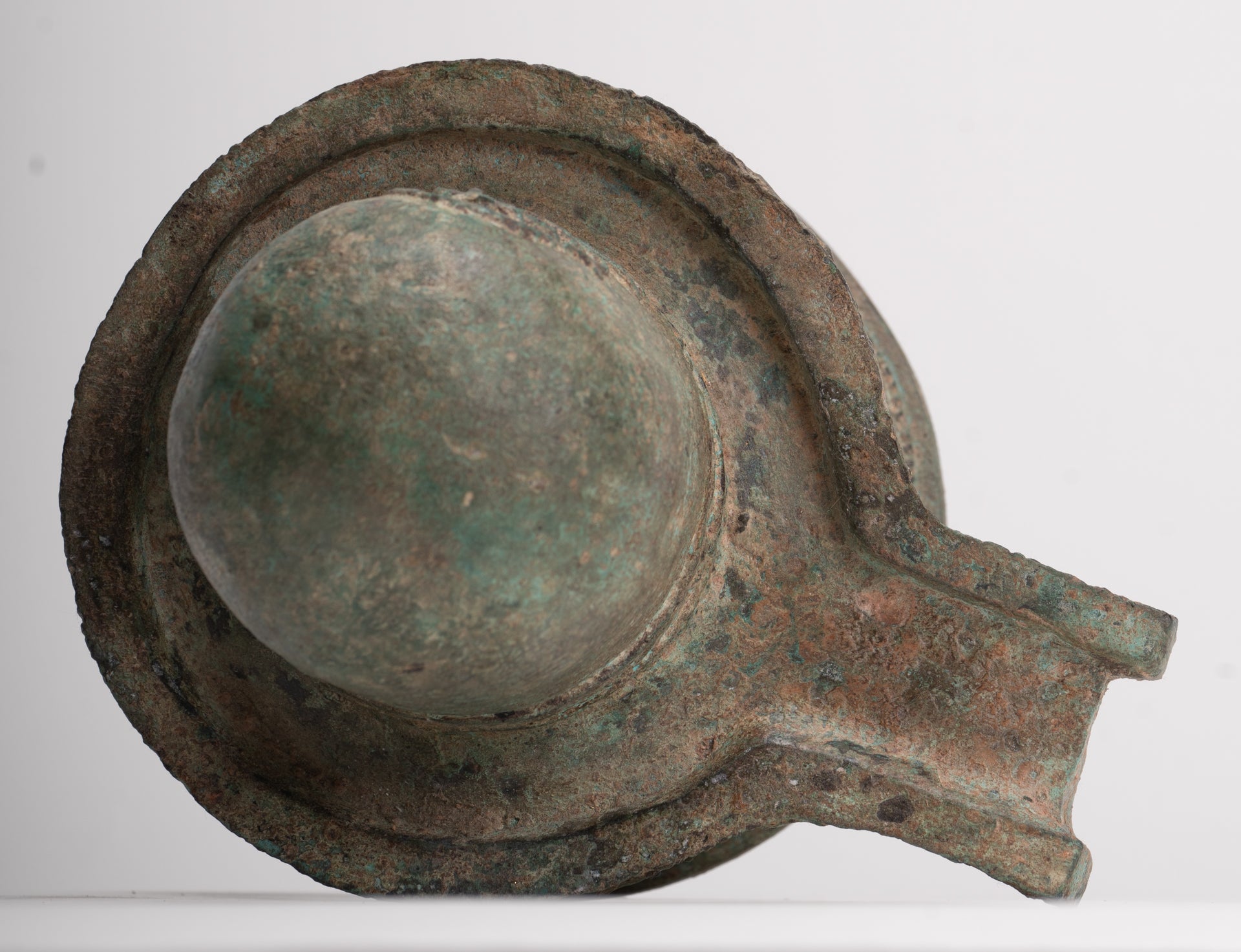 Linga - Antique Indian Style South Asia Bronze Shiva Linga / Lingnum & Yoni - 27cm/11"