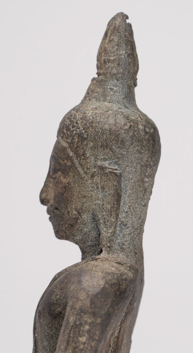 Buddha Statue - Antique Sukhothai Style Thai Enlightenment Buddha Statue - 11cm/4"