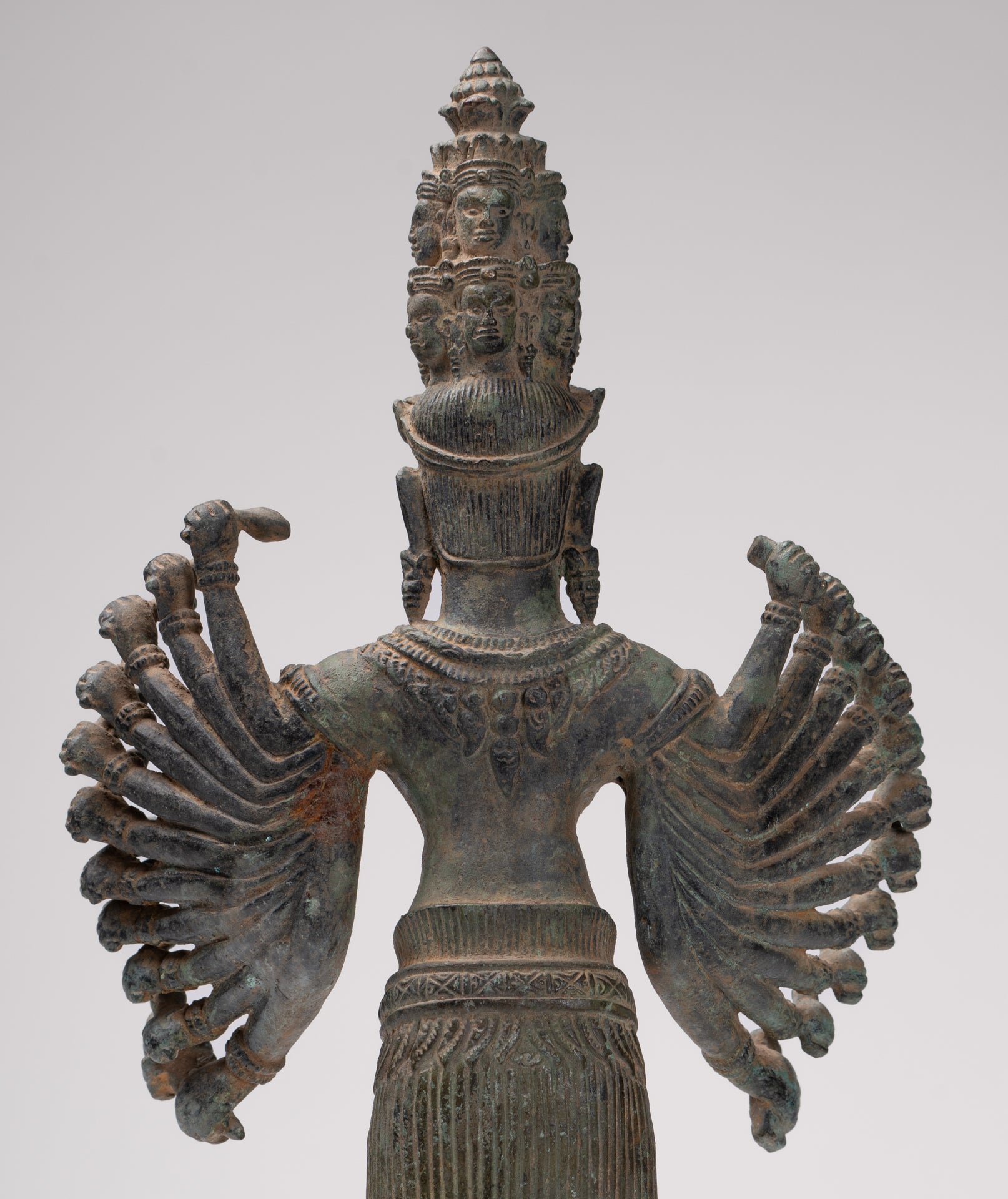 Deity Statue - Antique Khmer Style Bayon Prajnaparamita Statue / Goddess - 36cm/14"