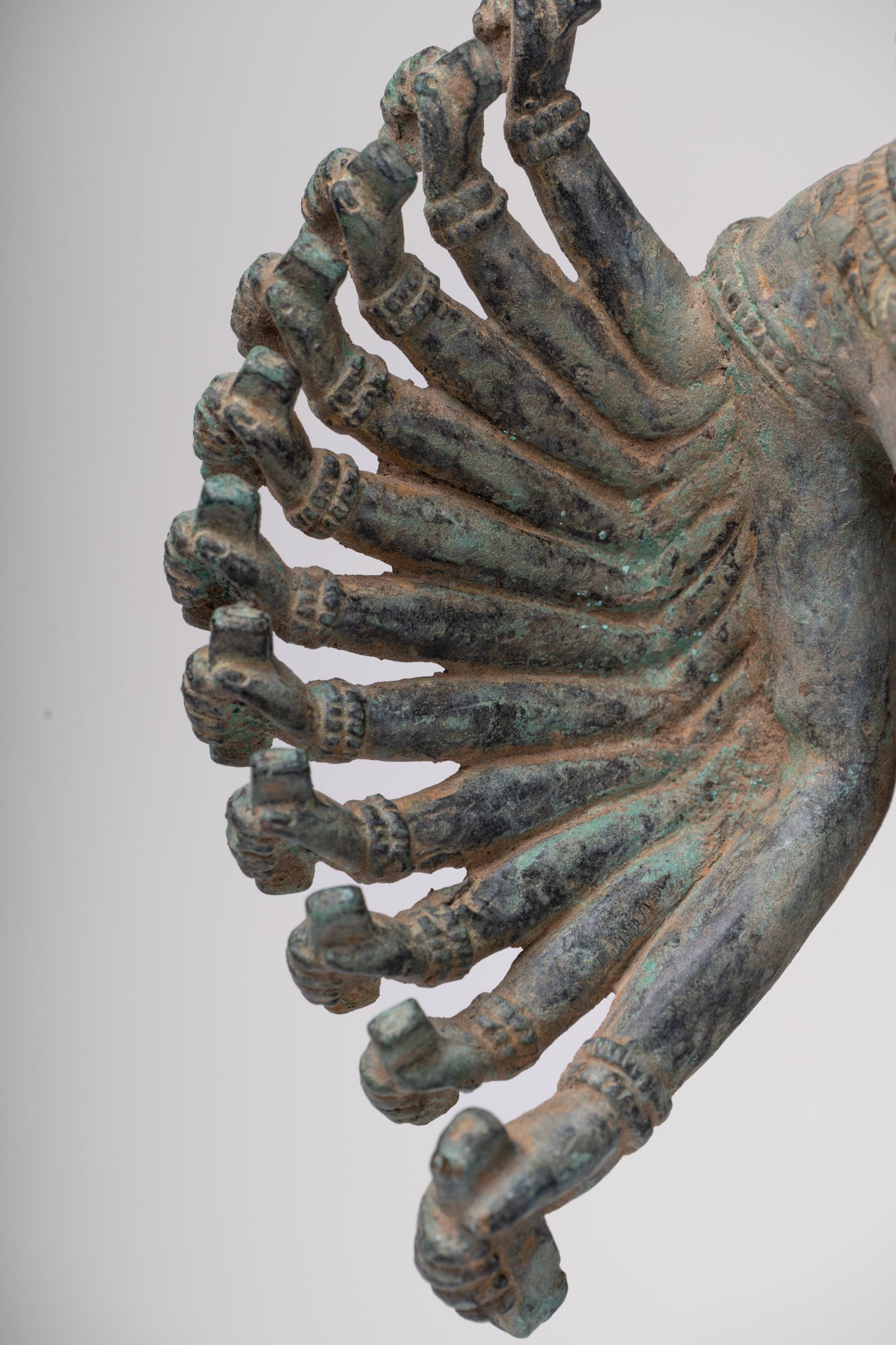 Deity Statue - Antique Khmer Style Bayon Prajnaparamita Statue / Goddess - 36cm/14"