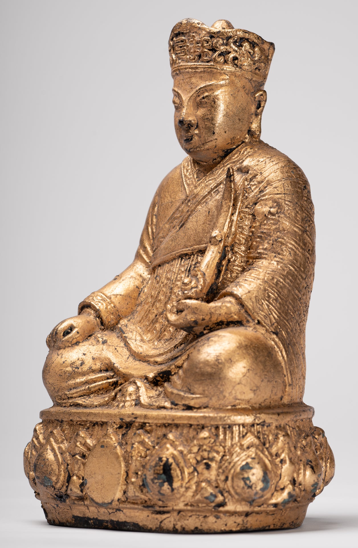 Monk Statue - Antique Chinese Style Tai Hong Zuo Shi Chinese Monk Statue - 23cm/9"