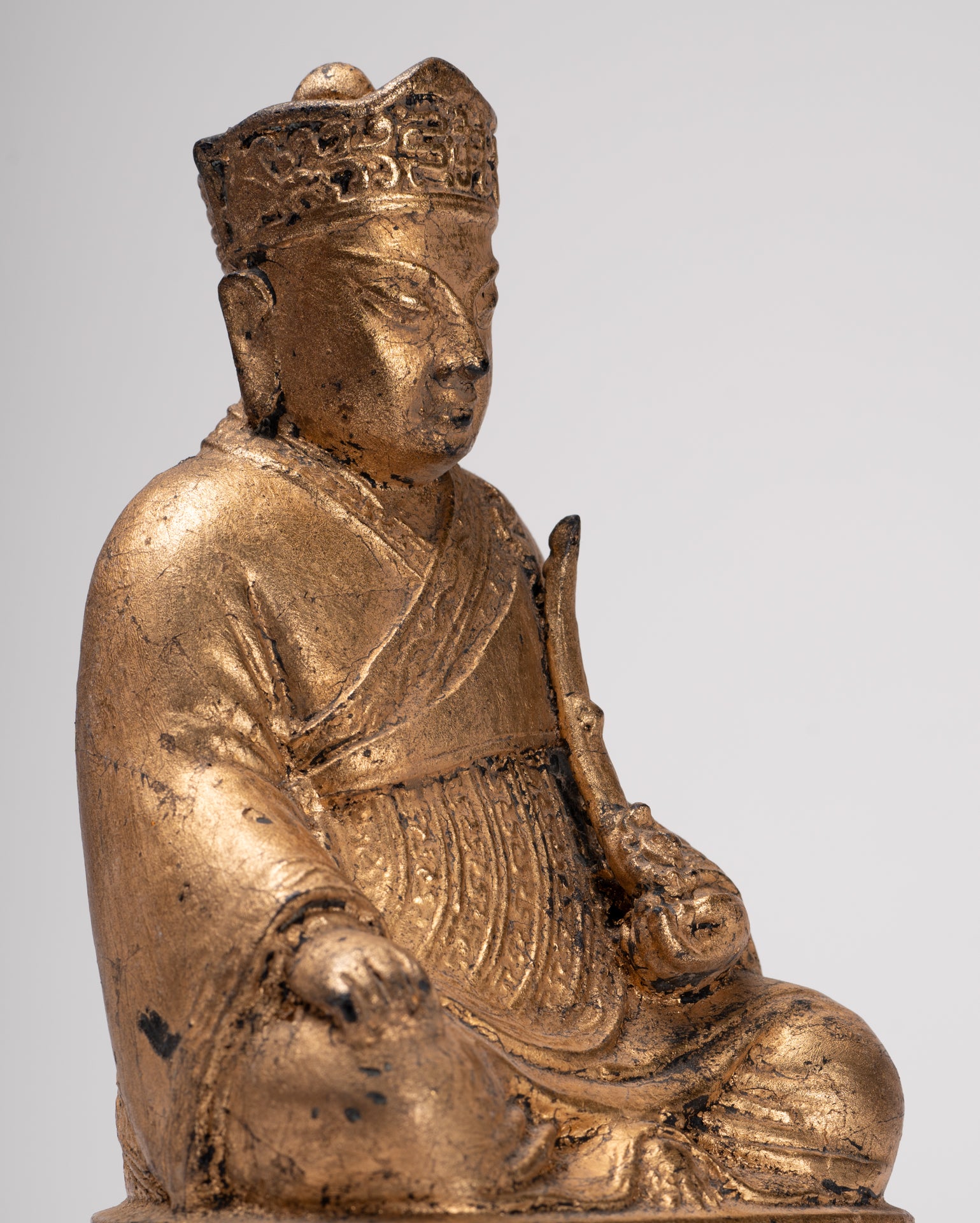 Monk Statue - Antique Chinese Style Tai Hong Zuo Shi Chinese Monk Statue - 23cm/9"