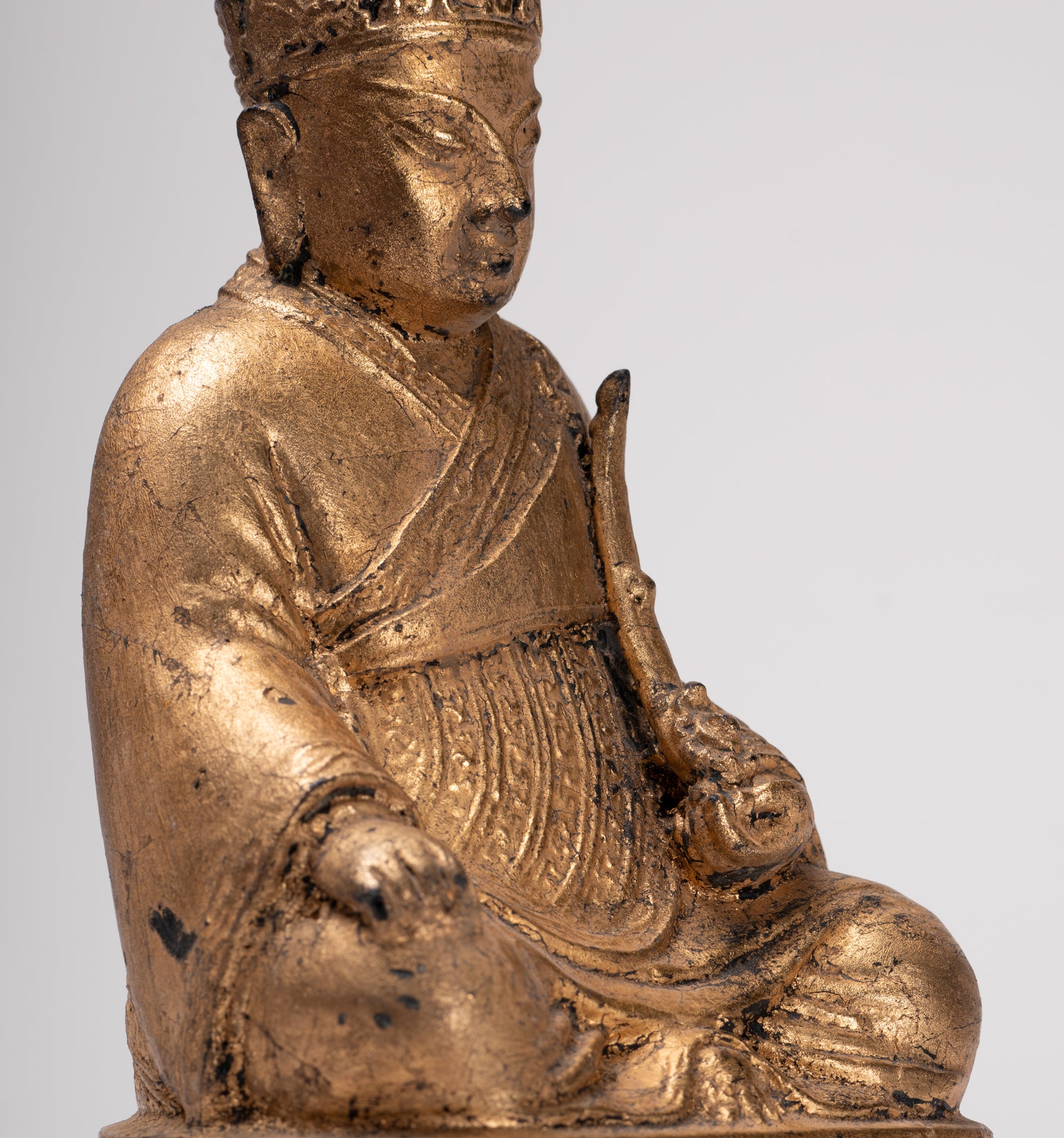 Monk Statue - Antique Chinese Style Tai Hong Zuo Shi Chinese Monk Statue - 23cm/9"