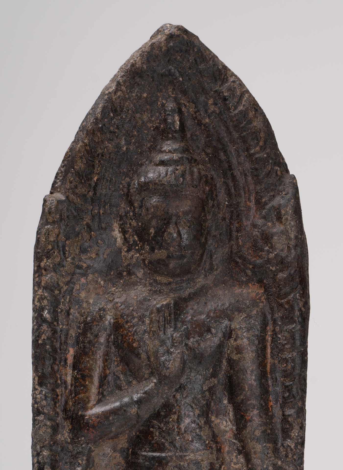 Votive Panel - Antique Thai Style Bronze Protection Buddha Votive Panel - 17.5cm/7"