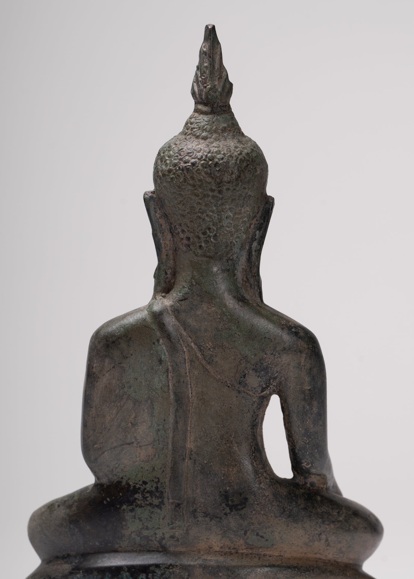 Buddha Statue - Antique U Thong Style Bronze Enlightenment Buddha Statue - 24cm/10"