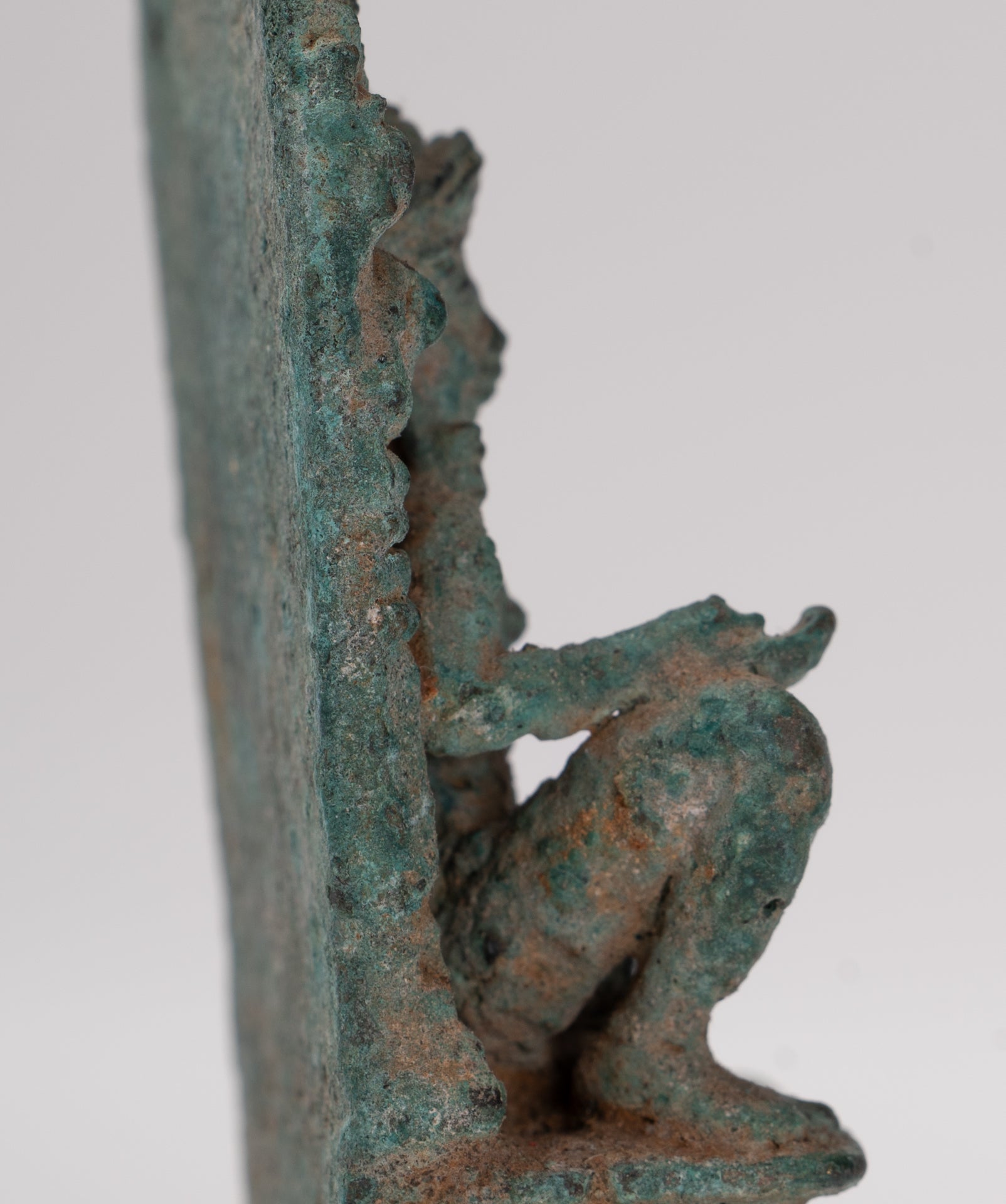 Vishnu Statue - Antique Baphuon Style Stone Seated Khmer Vishnu Statue - 7.5cm / 3"